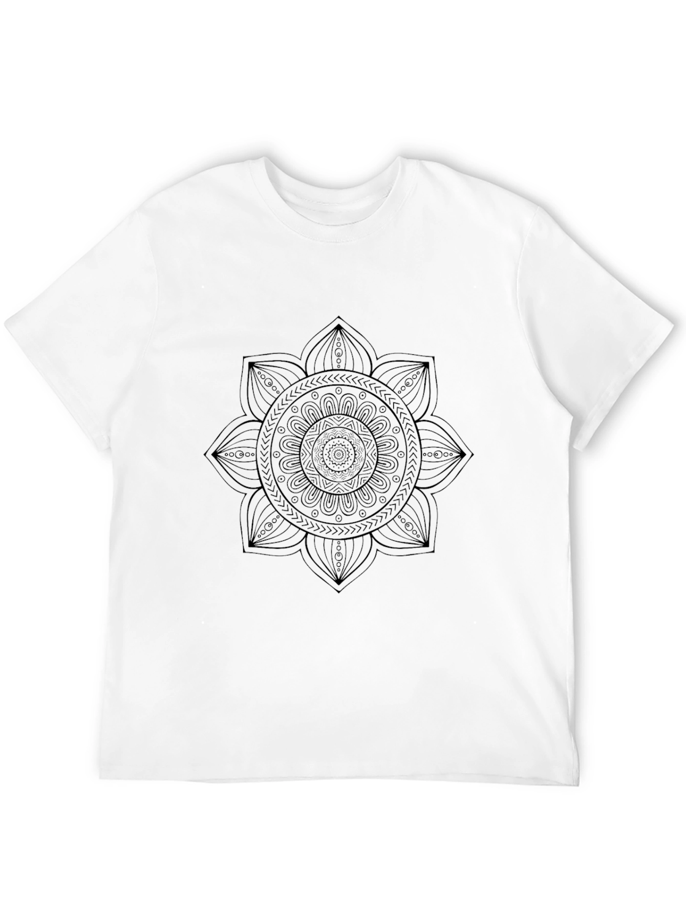 Black Men's Black Mandala Graphic Tee view 12