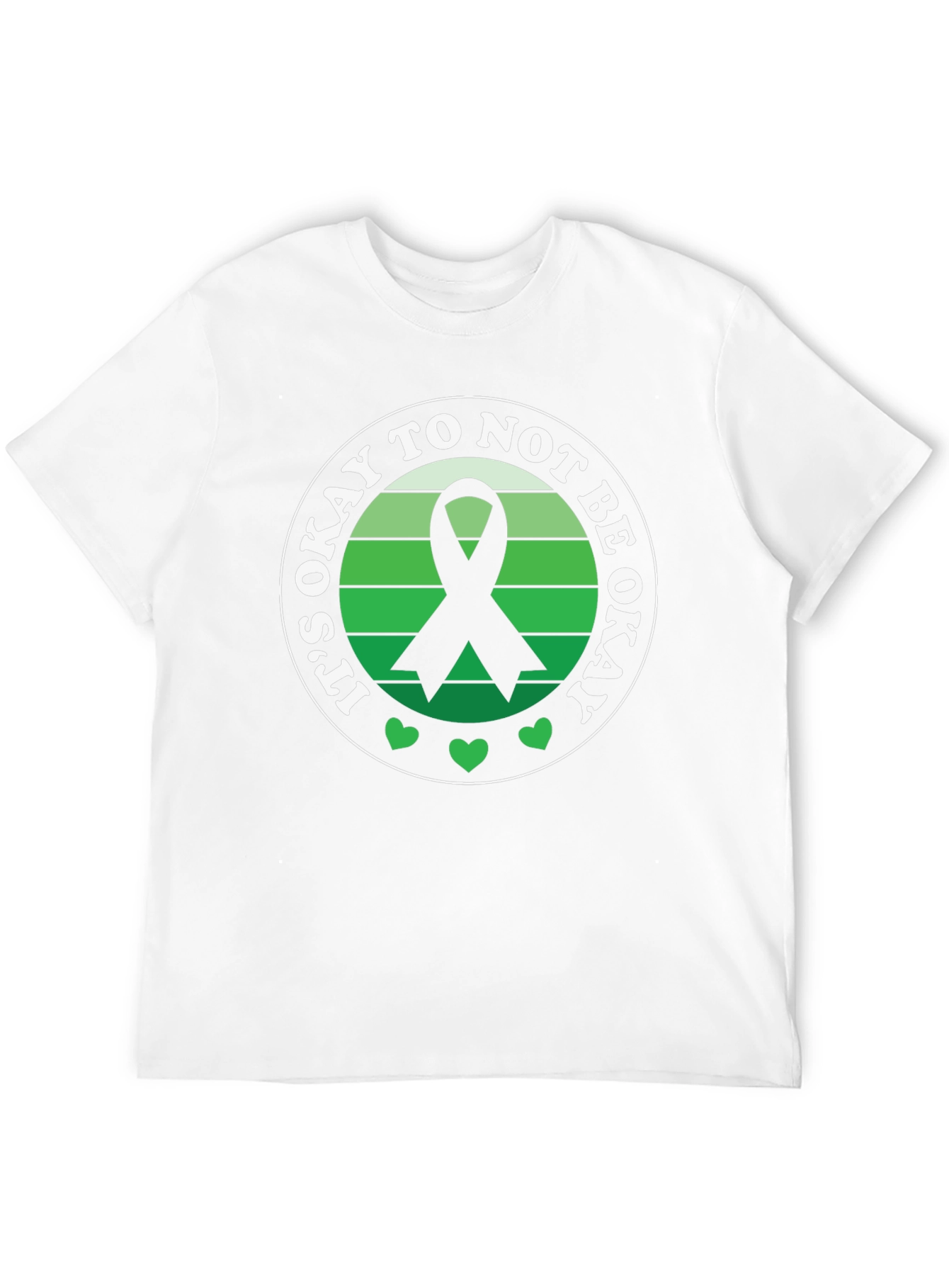 Black It's Okay To Not Be Okay Awareness Ribbon T-Shirt view 12