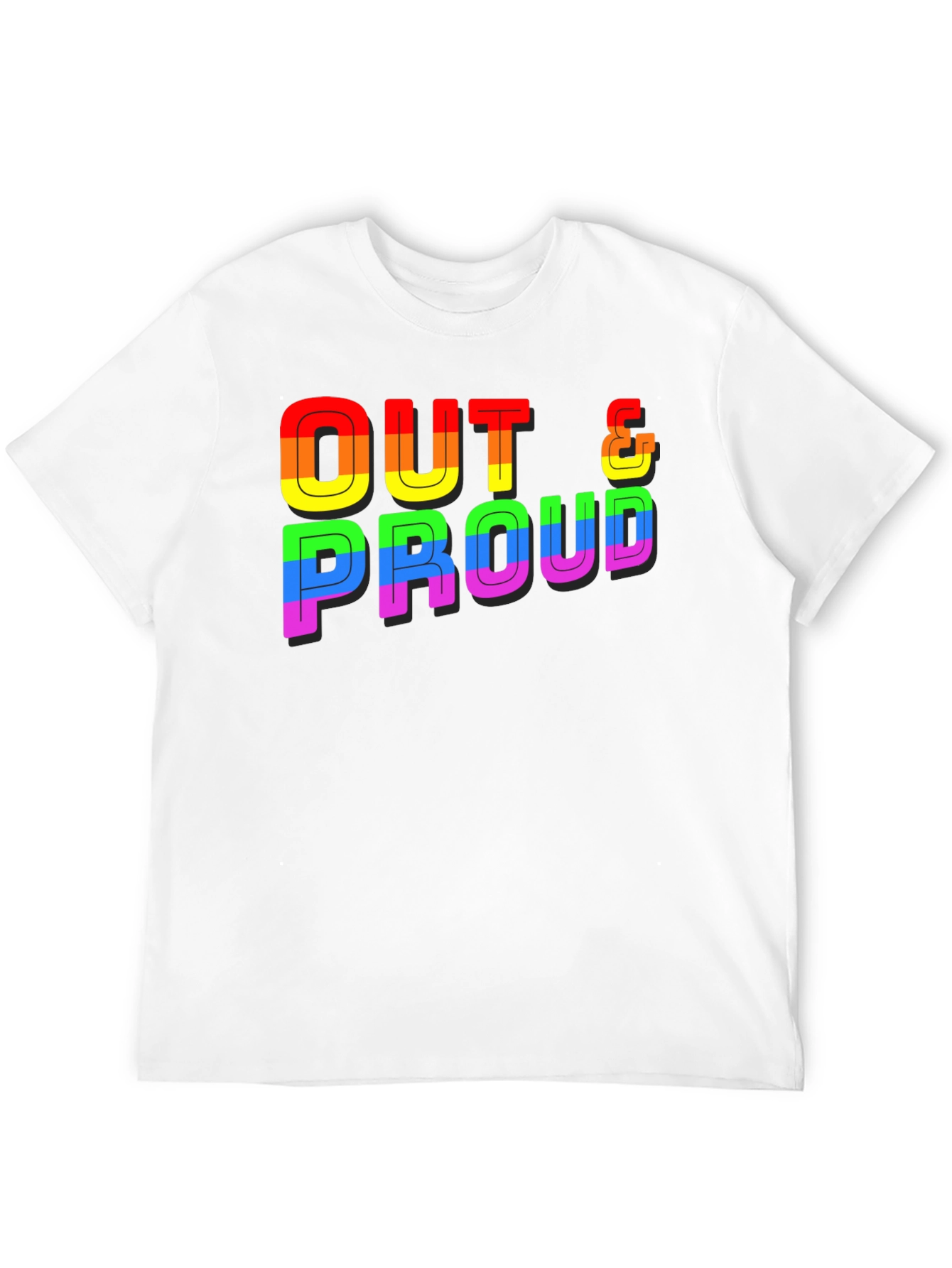 Black Out & Proud Rainbow Graphic Tee view 12