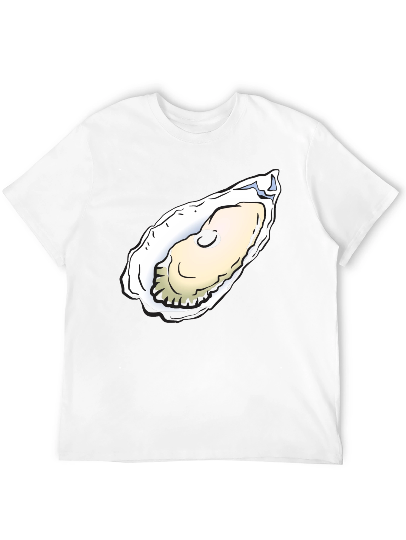 Black Oyster Graphic Tee - Black Cotton T-Shirt view 12