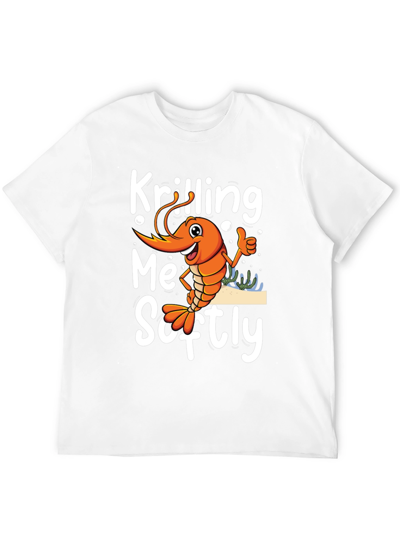 Black Krilling Me Softly Funny Shrimp T-Shirt view 12