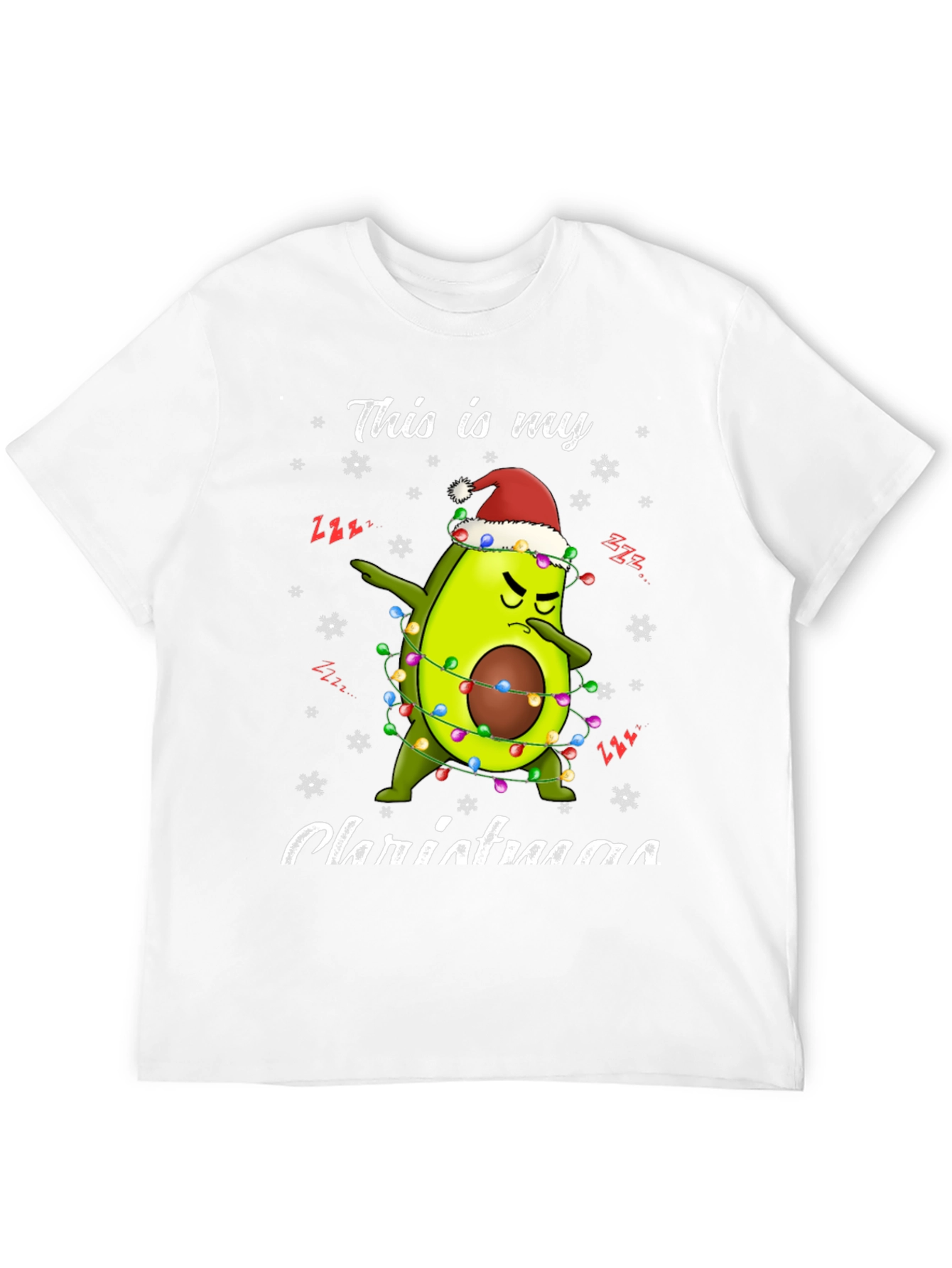 Black Funny Avocado Christmas T-Shirt  view 12