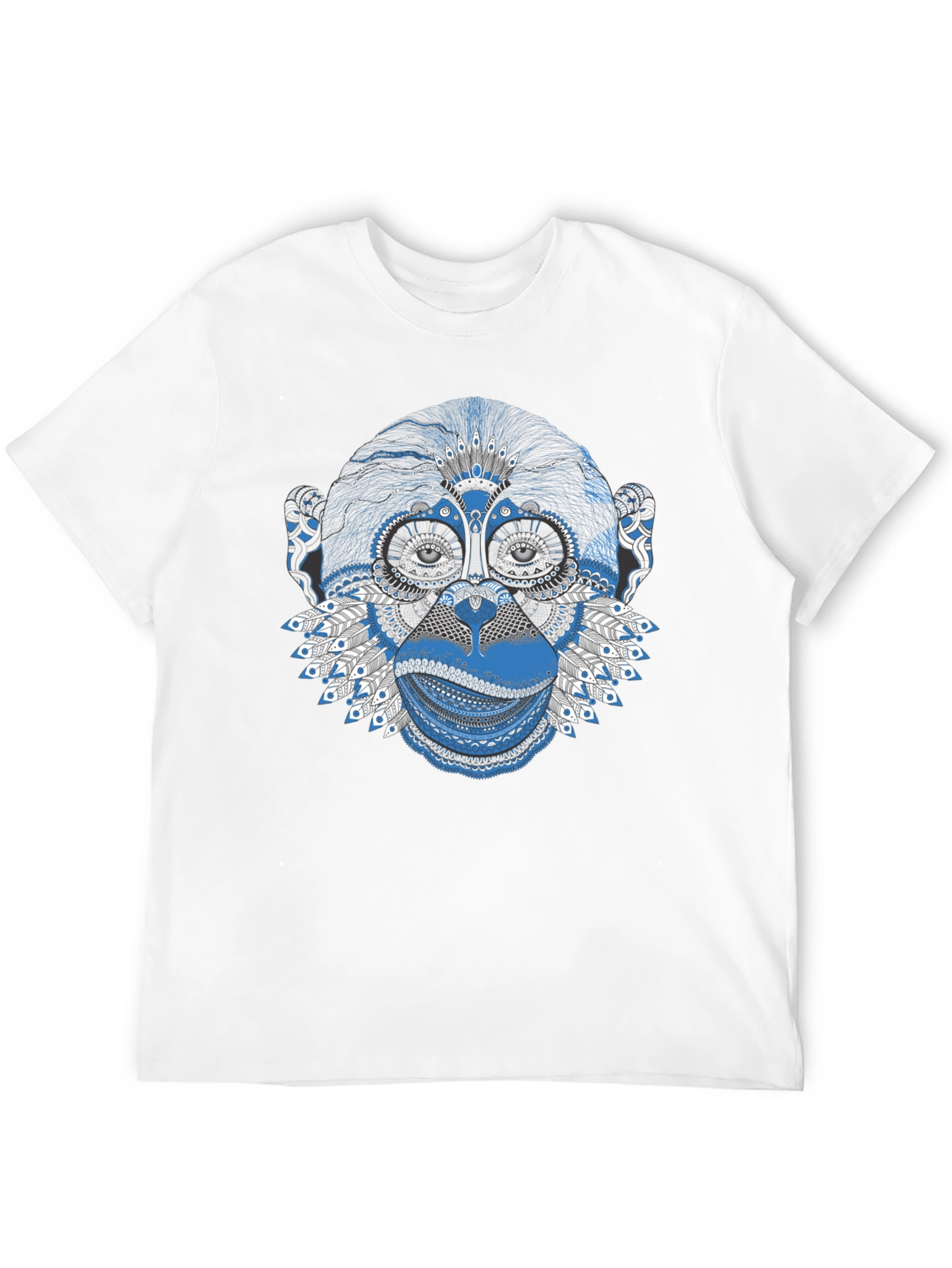 Black Monkey Art Graphic Tee - Unique Design T-Shirt view 12