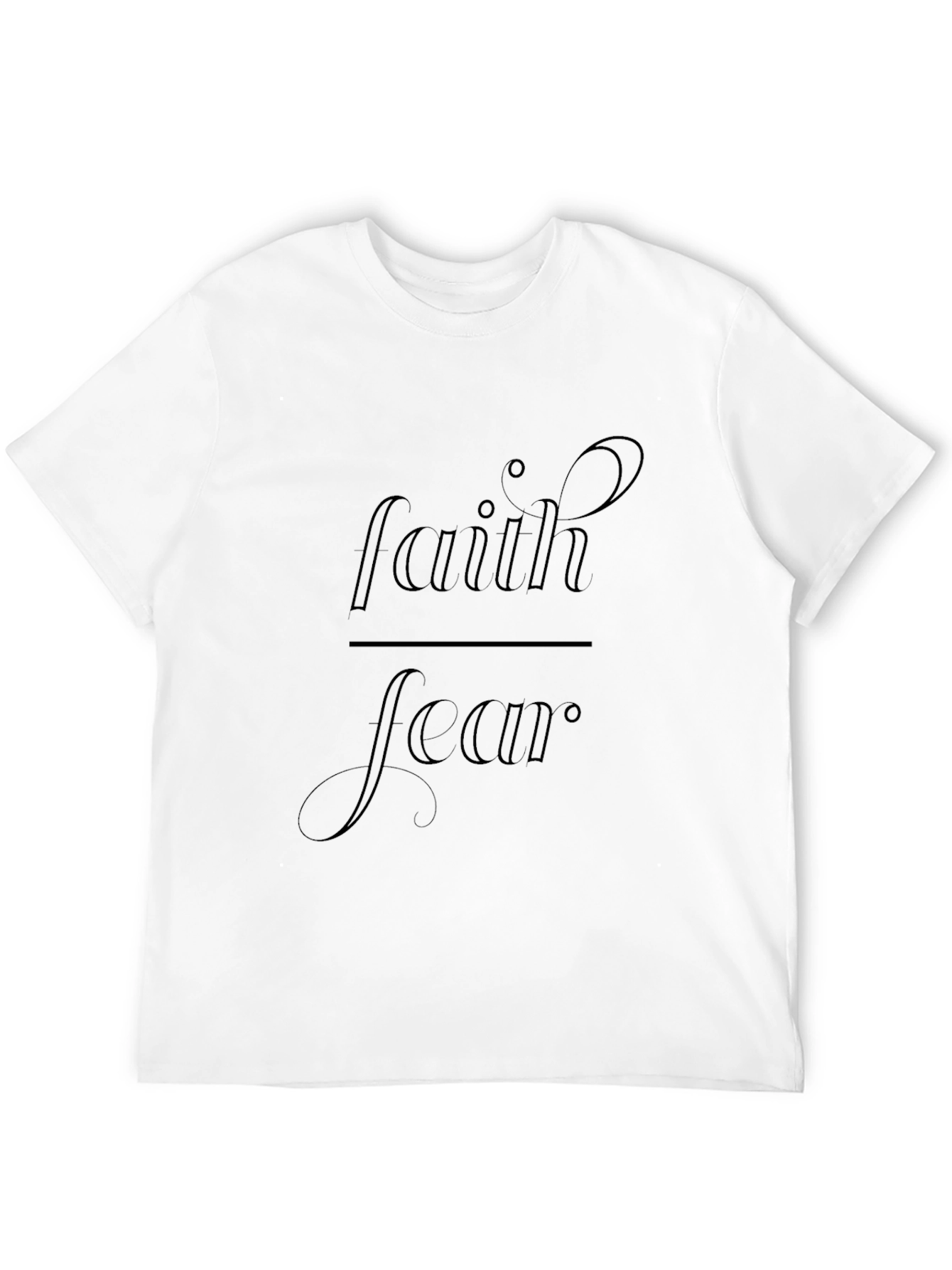 Black Faith Over Fear Graphic Tee - Unisex Black T-Shirt view 12