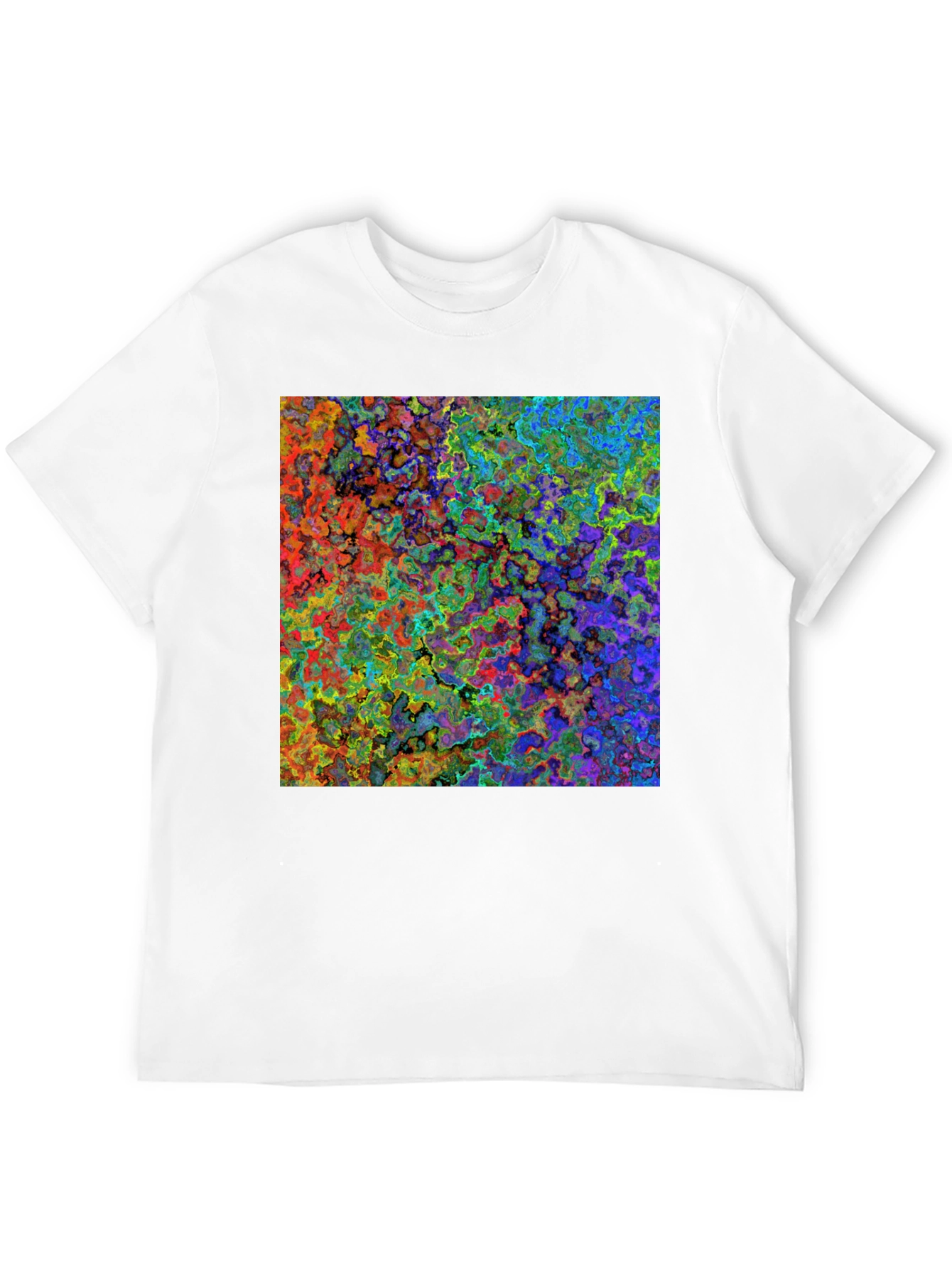 Black Abstract Art Print Black T-Shirt view 12