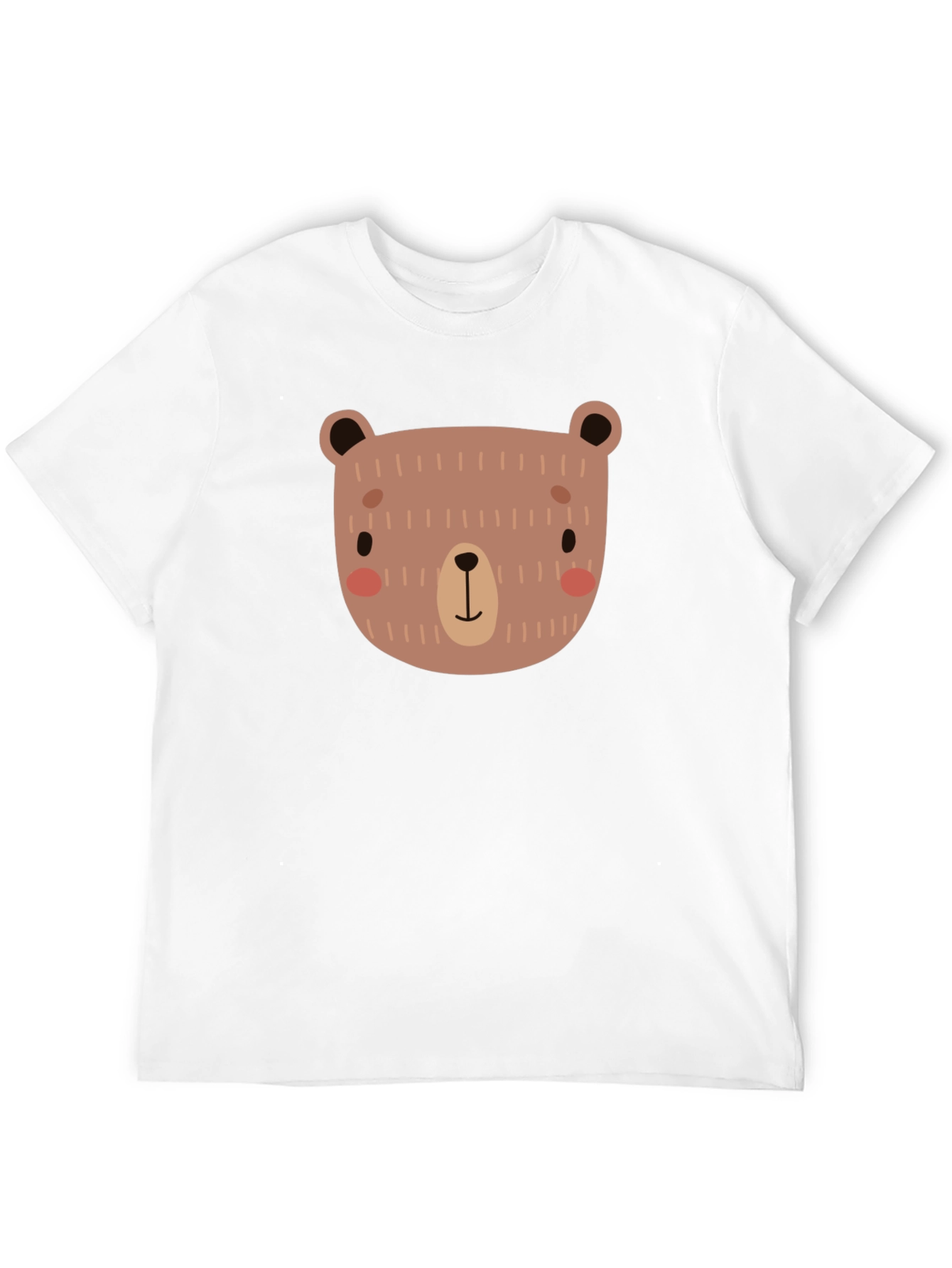 Black Cute Bear Graphic Black T-Shirt view 12