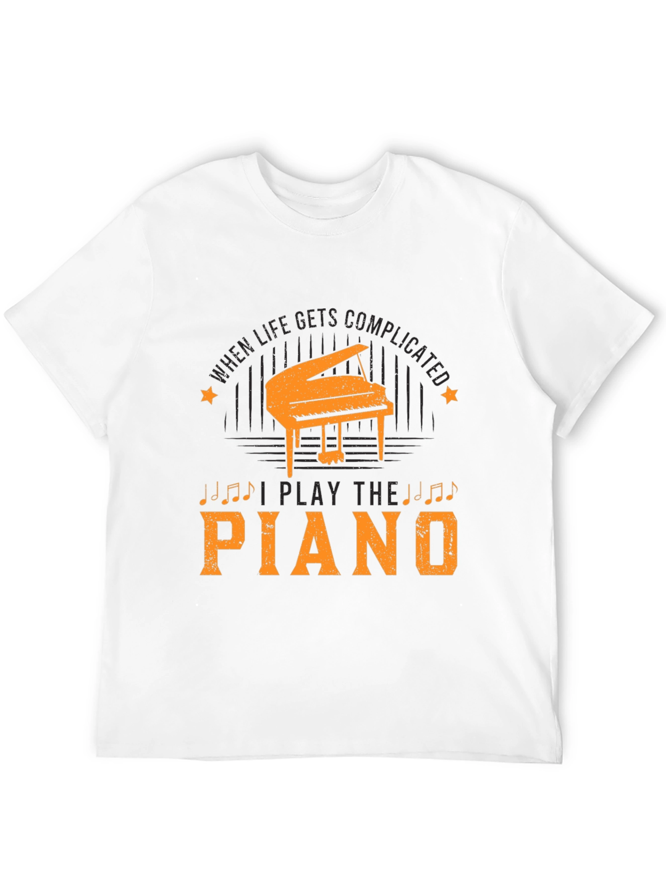 Black Piano Player Black T-Shirt view 12