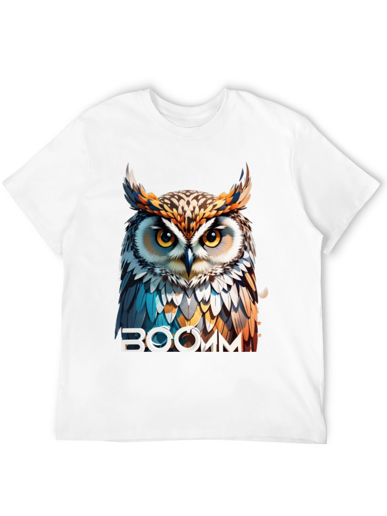 Black Owl Graphic T-Shirt - "BOOMM" Design view 12