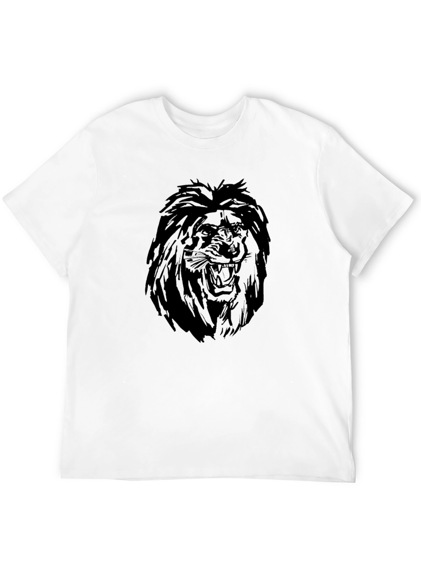 Black Lion Graphic Black T-Shirt view 12