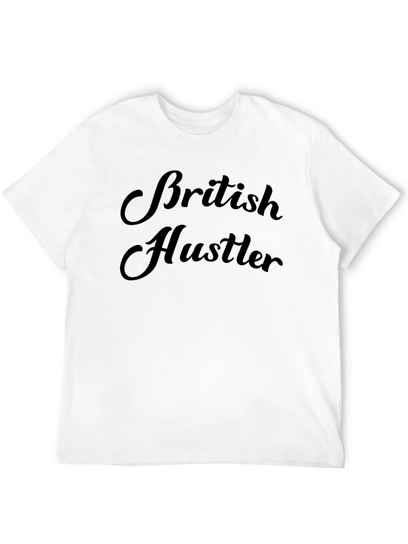 Black British Hustler Graphic Tee - Stylish Black T-Shirt view 12