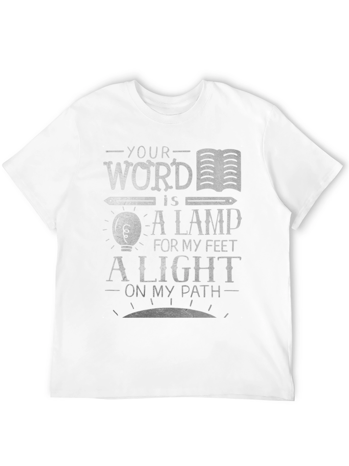 Black Faith-Inspired Graphic Tee: Your Word is a Lamp view 12