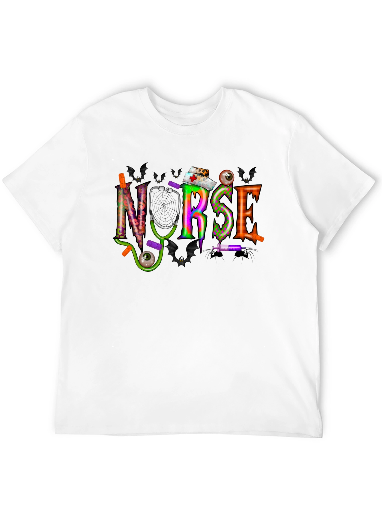 Black Halloween Nurse T-Shirt - Spooky Season Apparel view 12