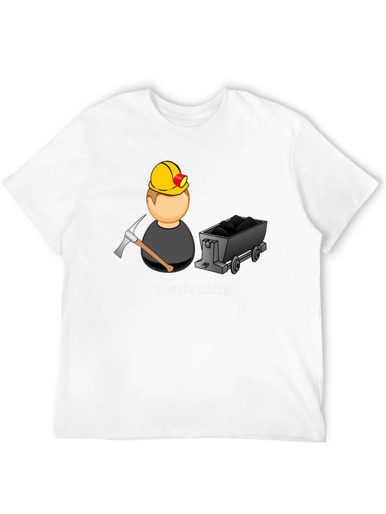 Black Mining T-Shirt: Old Style Mining Cartoon Design view 12