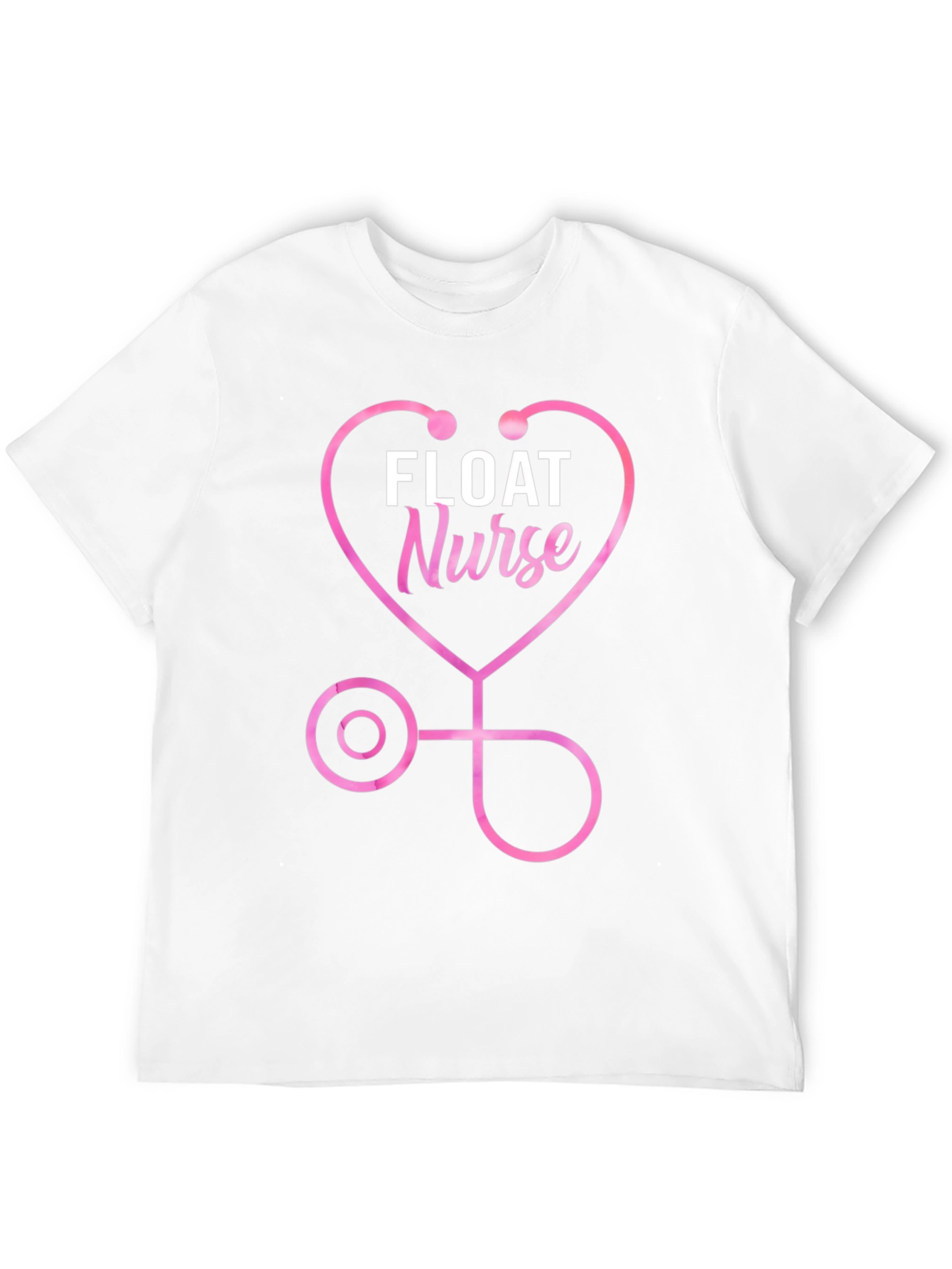 Black Float Nurse Stethoscope Heart T-Shirt view 12