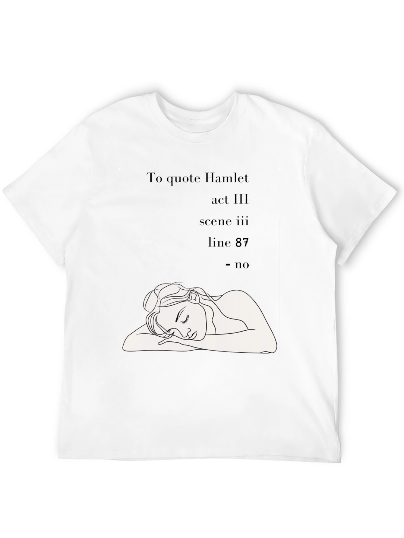 Black Hamlet Quote Graphic Tee view 12