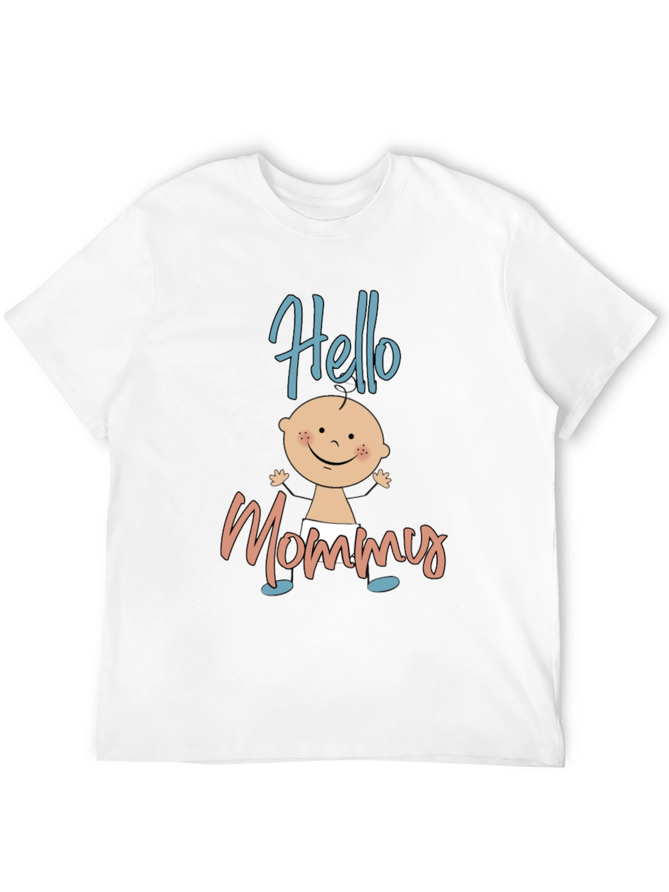 Black Hello Mommy Black T-Shirt view 12