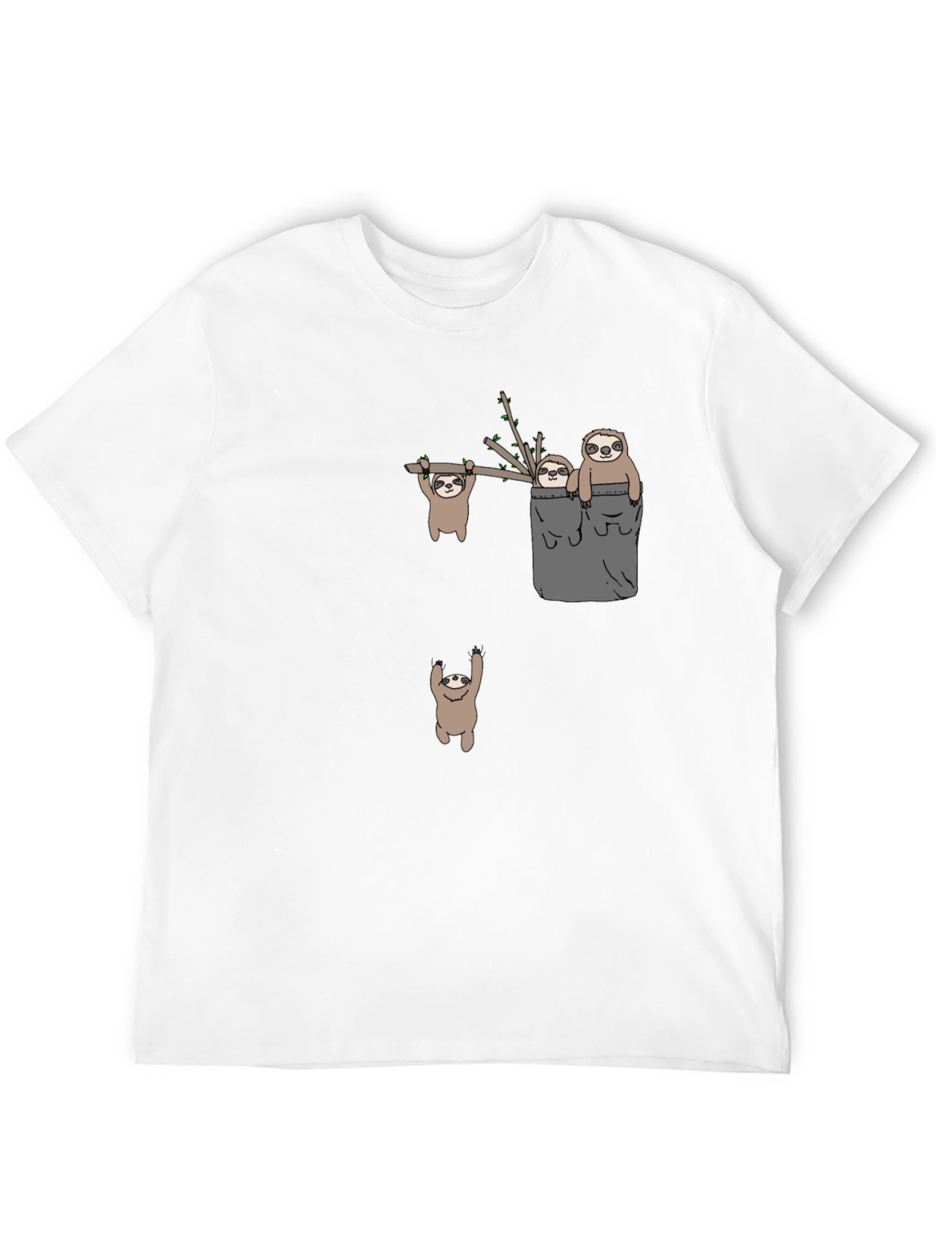 Black Sloth Graphic Tee - Funny Animal T-Shirt view 12
