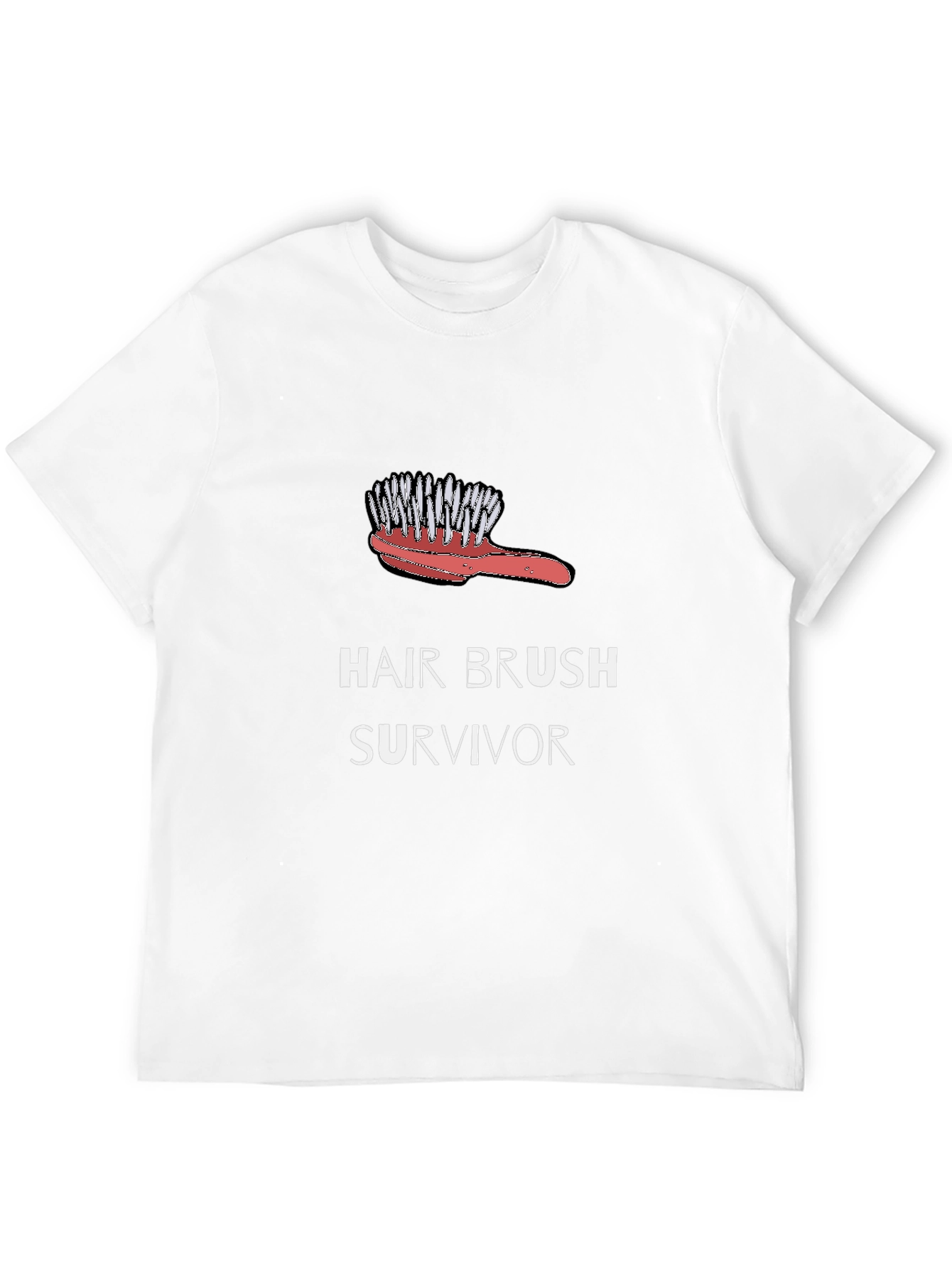 Black Hair Brush Survivor Graphic Tee - Black T-Shirt view 12