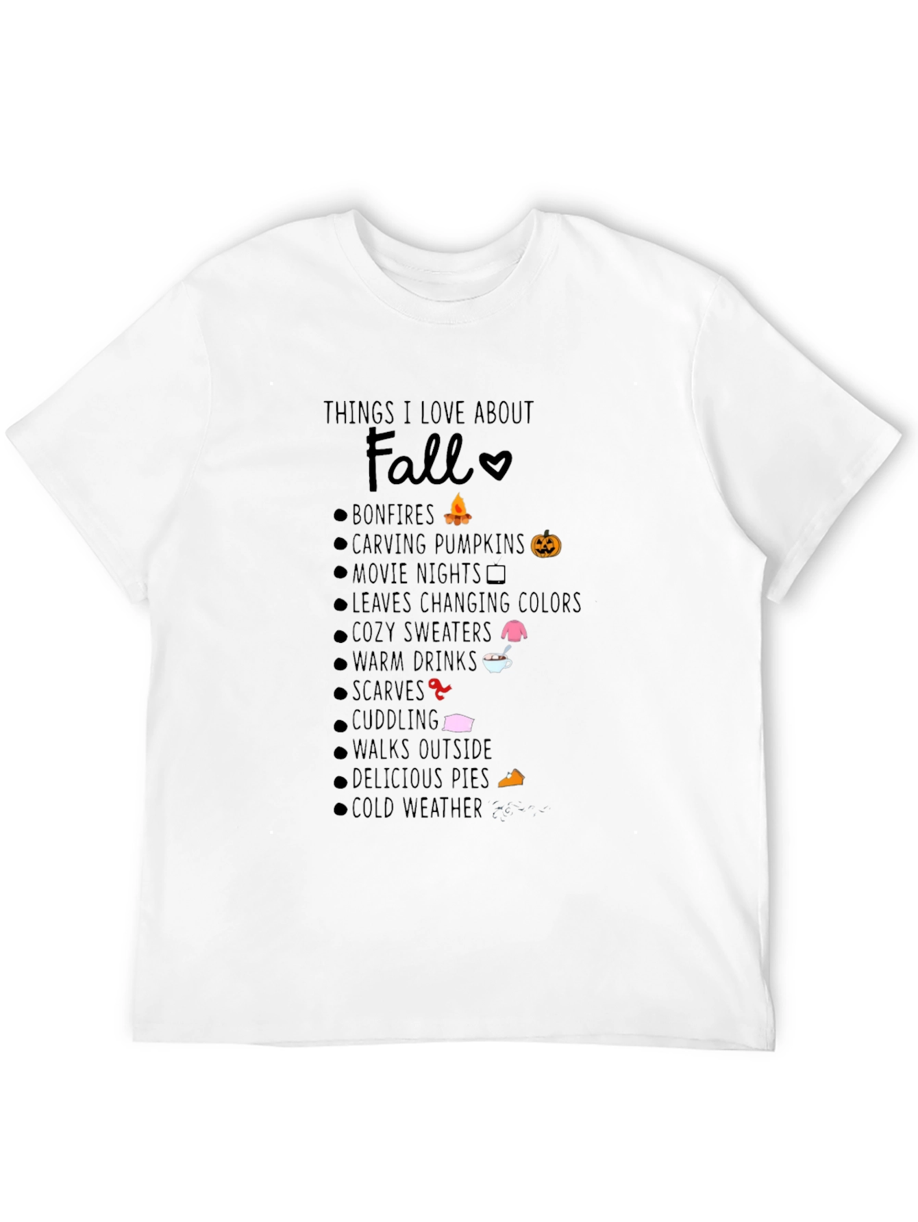 Black Things I Love About Fall T-Shirt view 12