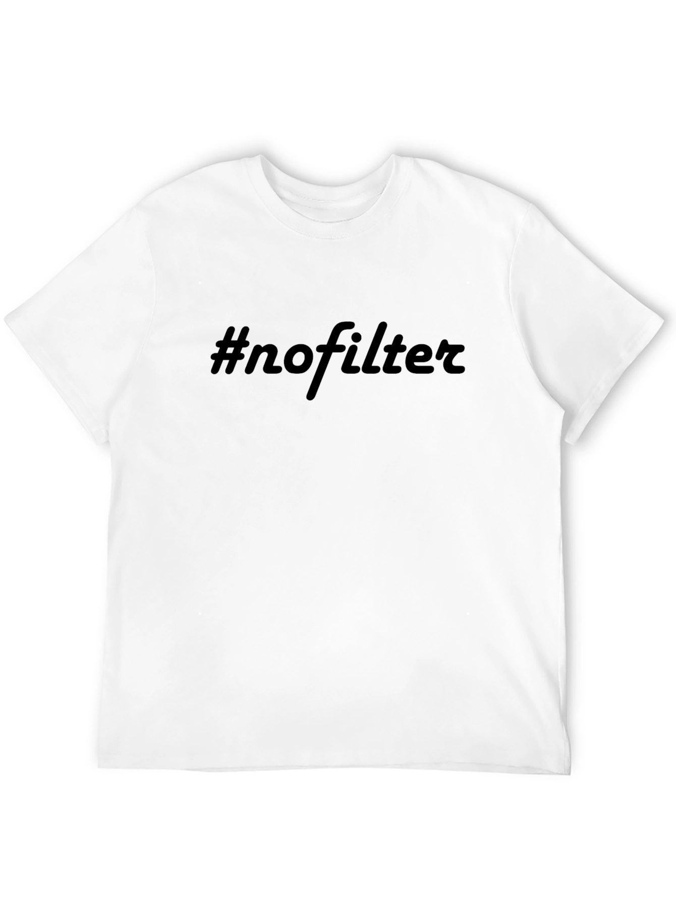Black #nofilter Black T-Shirt - Stylish Casual Wear view 12