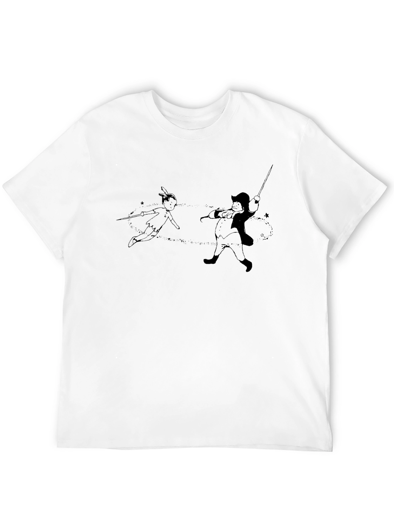 Black Peter Pan vs Captain Hook Black T-Shirt view 12