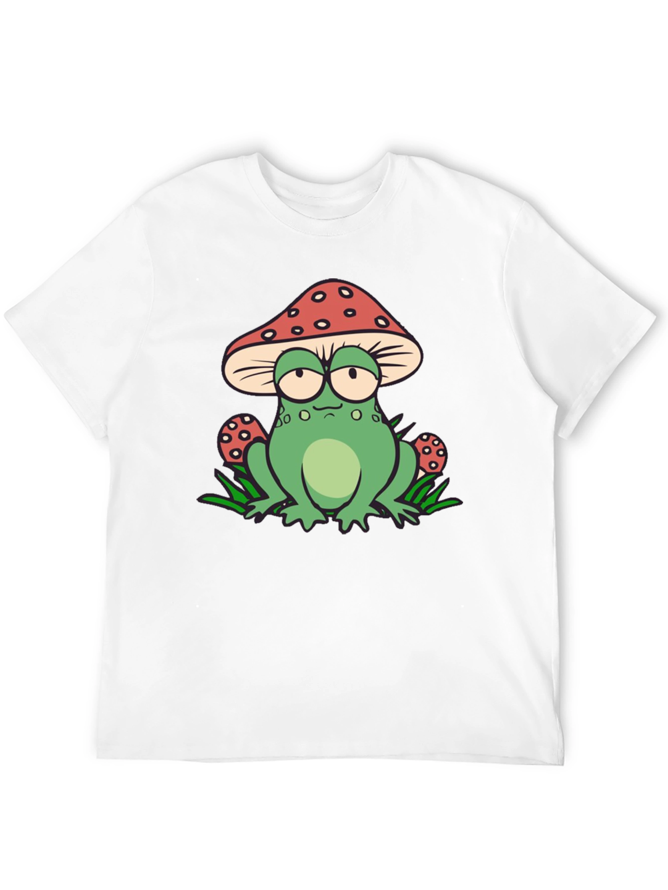 Black Mushroom Frog Graphic Tee - Unique Novelty Shirt view 12