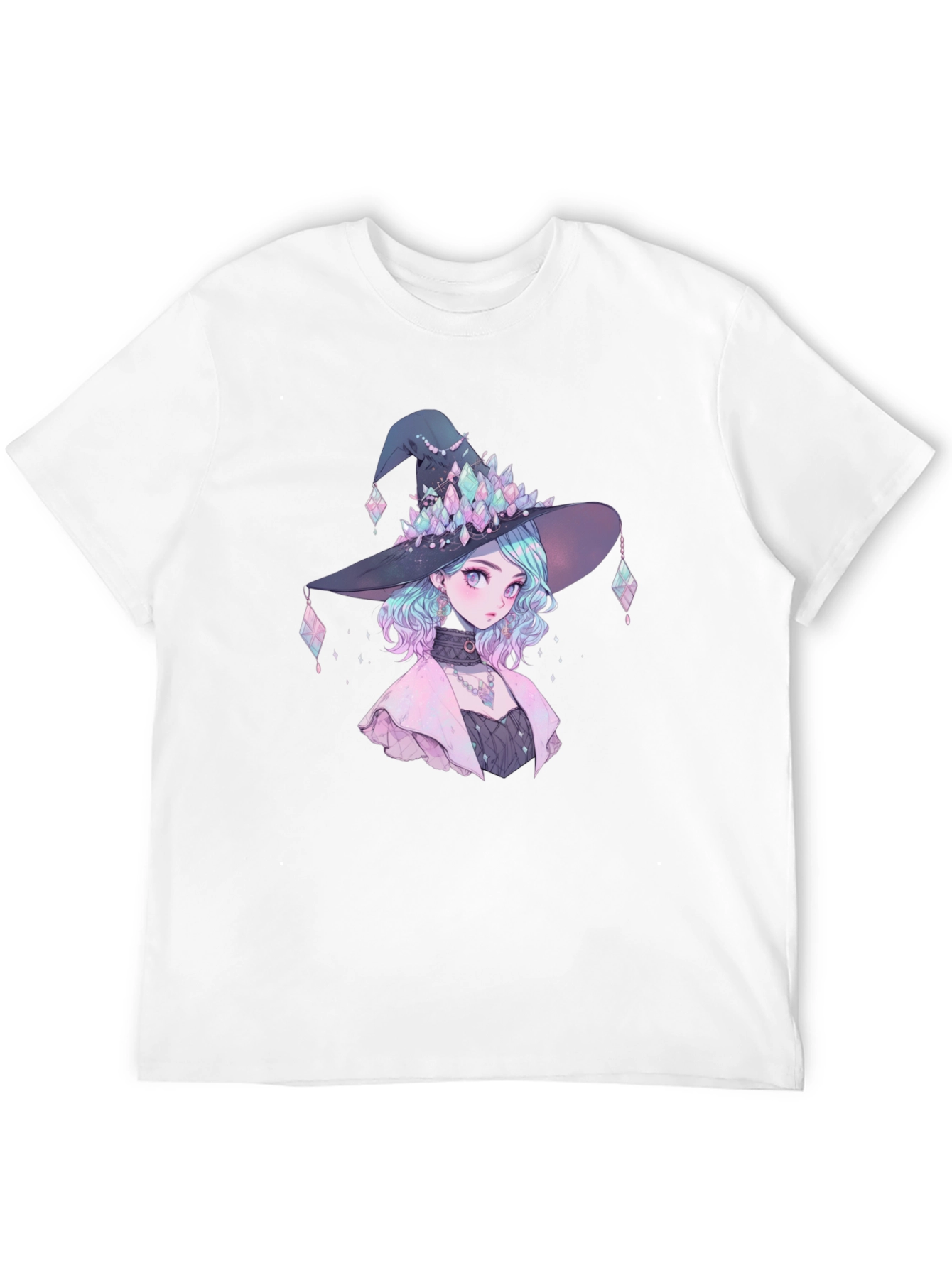 Black Anime Witch Graphic Tee - Stylish Unisex T-Shirt view 12