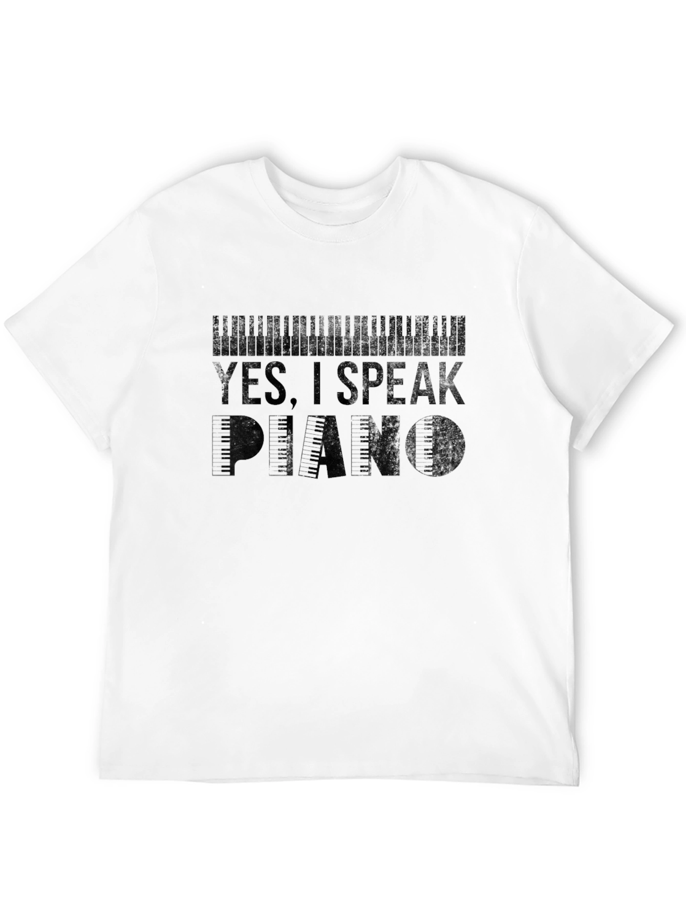 Black Yes, I Speak Piano Graphic Tee - Musician T-Shirt view 12