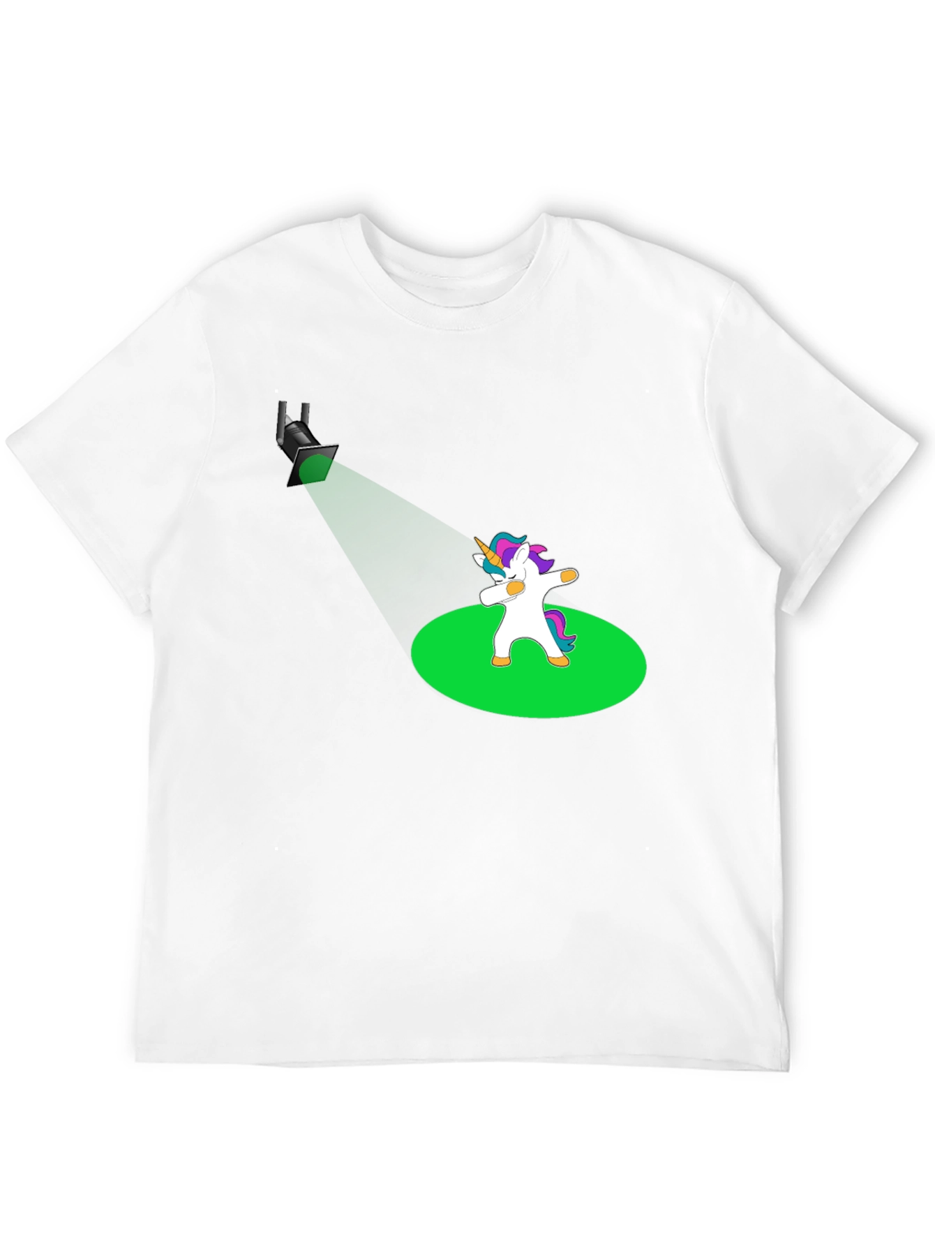 Black Dabbing Unicorn T-Shirt - Spotlight Design view 12