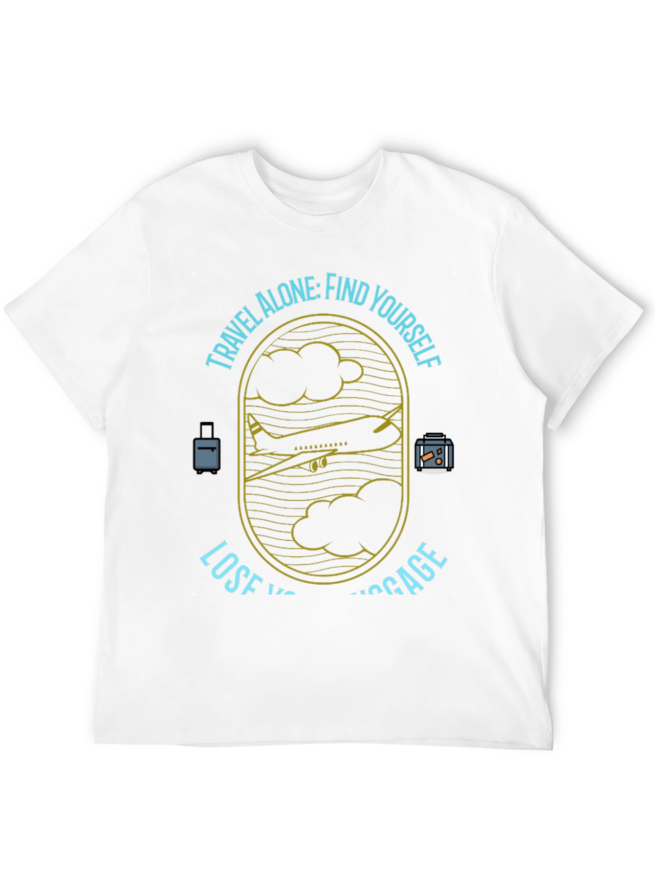 Black Travel Alone T-Shirt - Find Yourself, Lose Luggage view 12