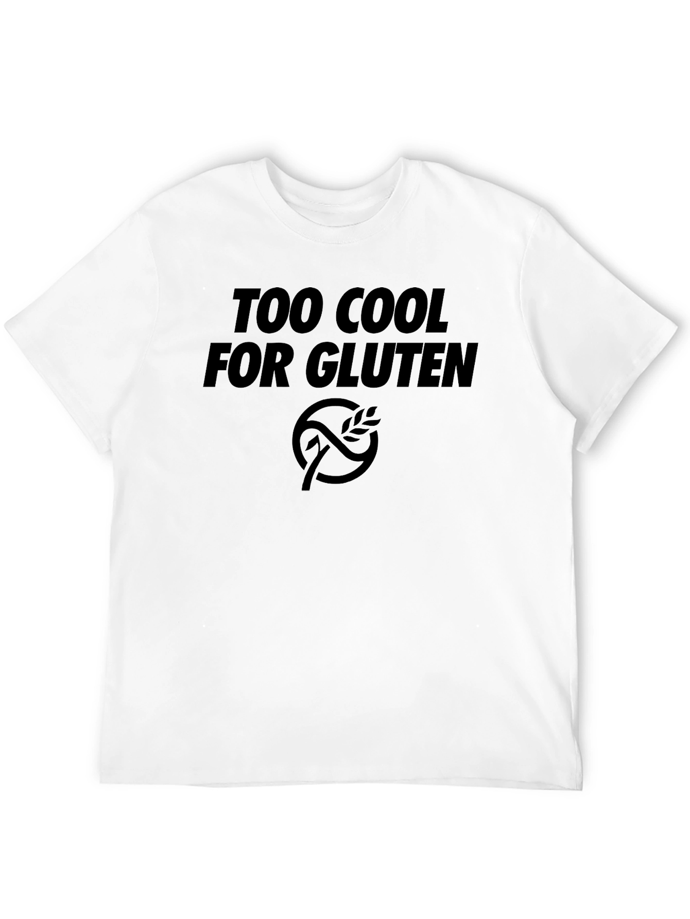 Black Too Cool For Gluten Black T-Shirt view 12