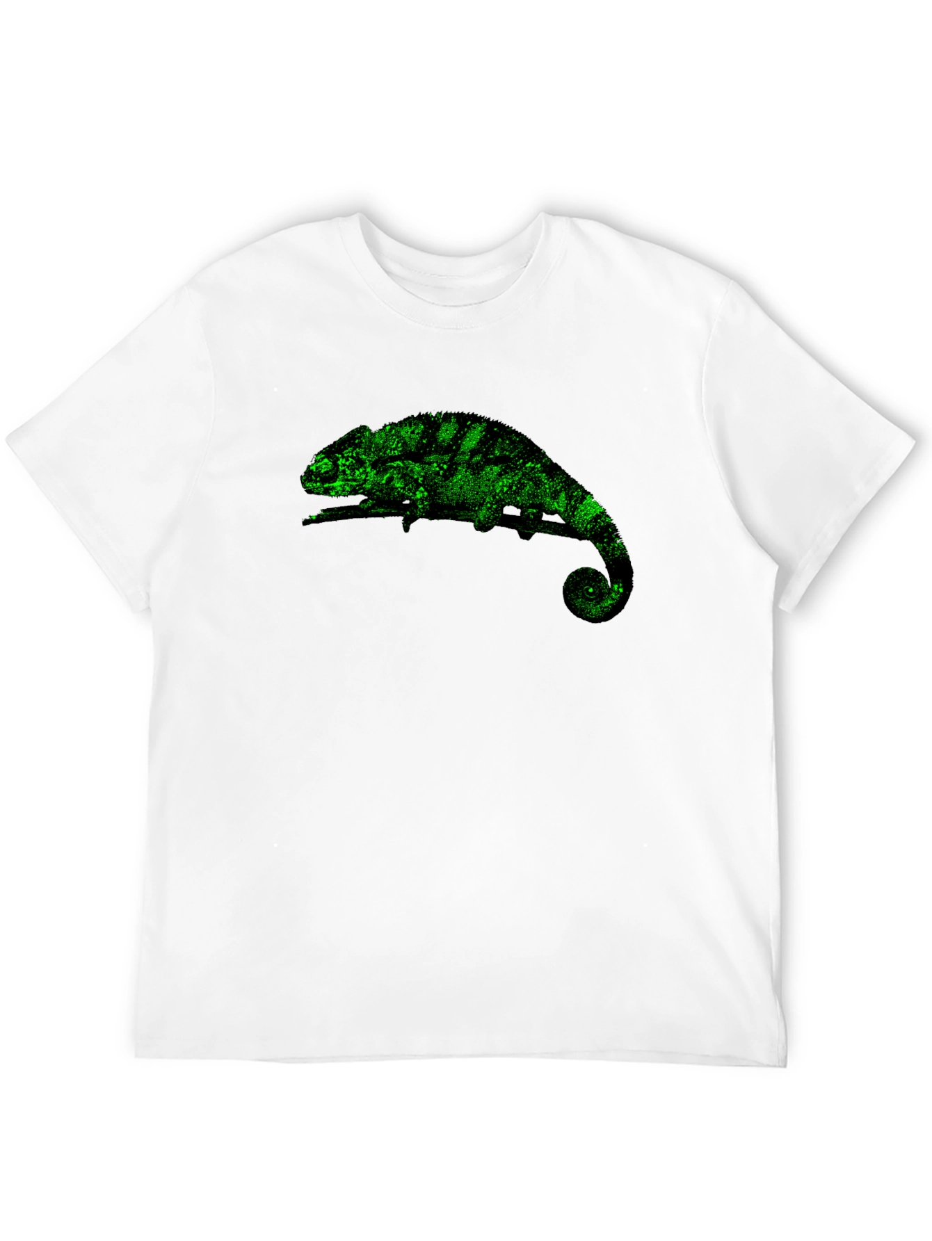 Black Chameleon Graphic Print T-Shirt - Black view 12