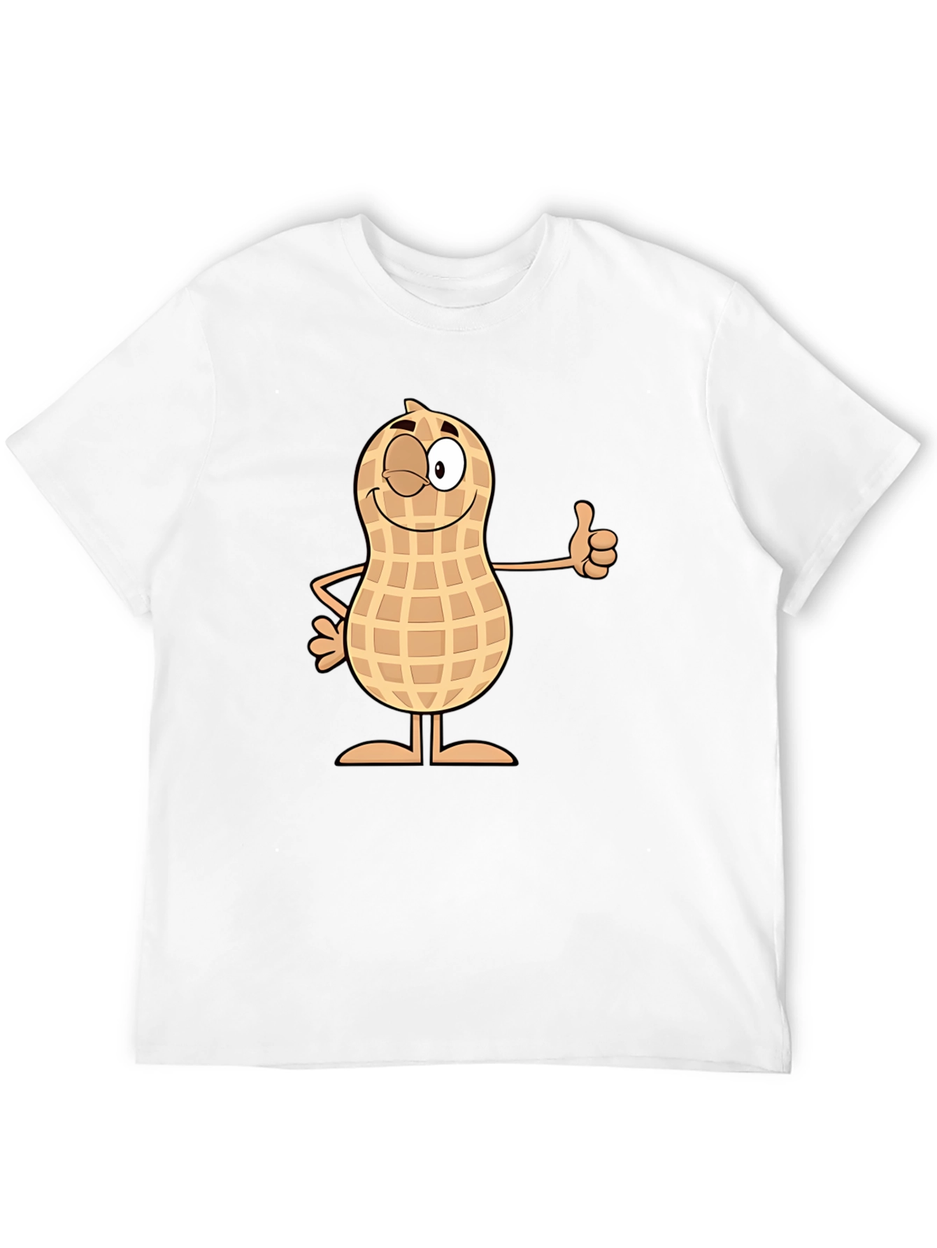Black Funny Peanut Cartoon Black T-Shirt view 12