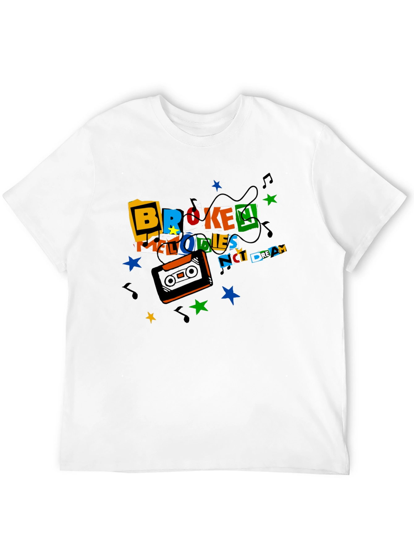 Black Broken Melodies T-Shirt - Graphic Tee view 12