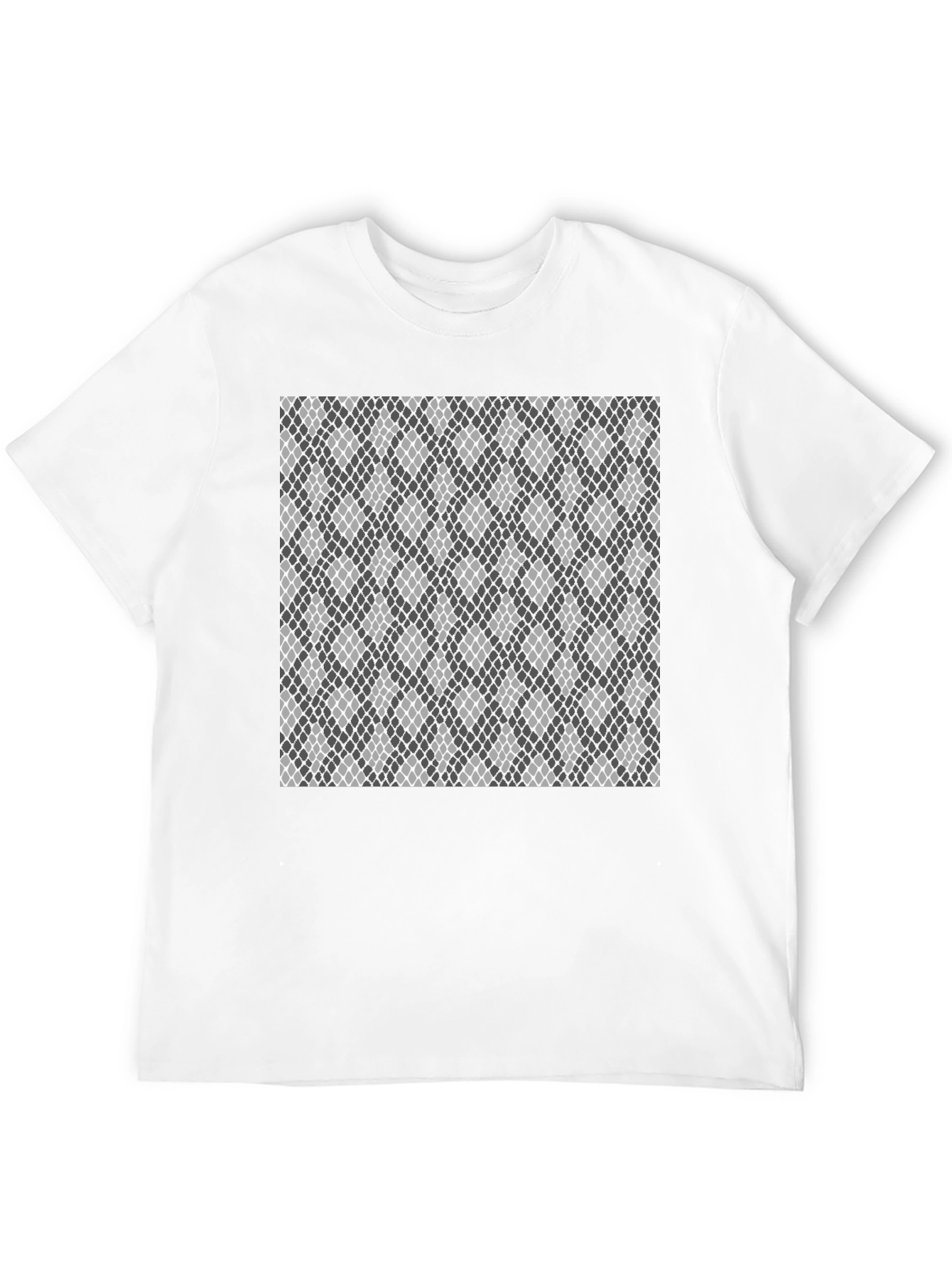 Black Geometric Pattern Black T-Shirt view 12
