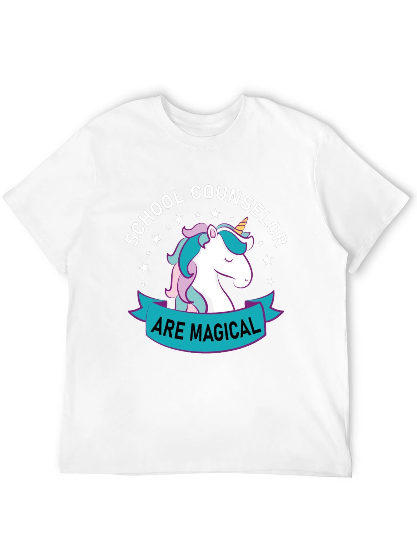 Black School Counselor Unicorn T-Shirt view 12