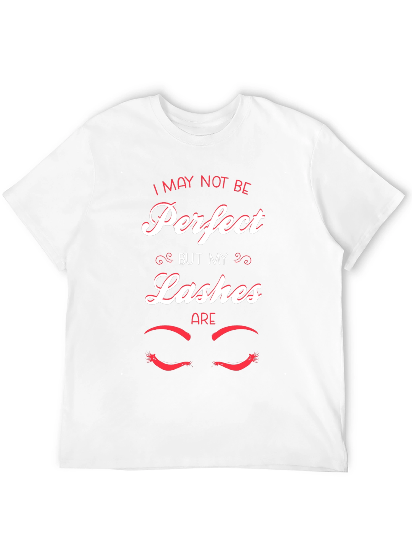 Black Perfect Lashes Graphic Tee -  Unisex Cotton T-Shirt view 12