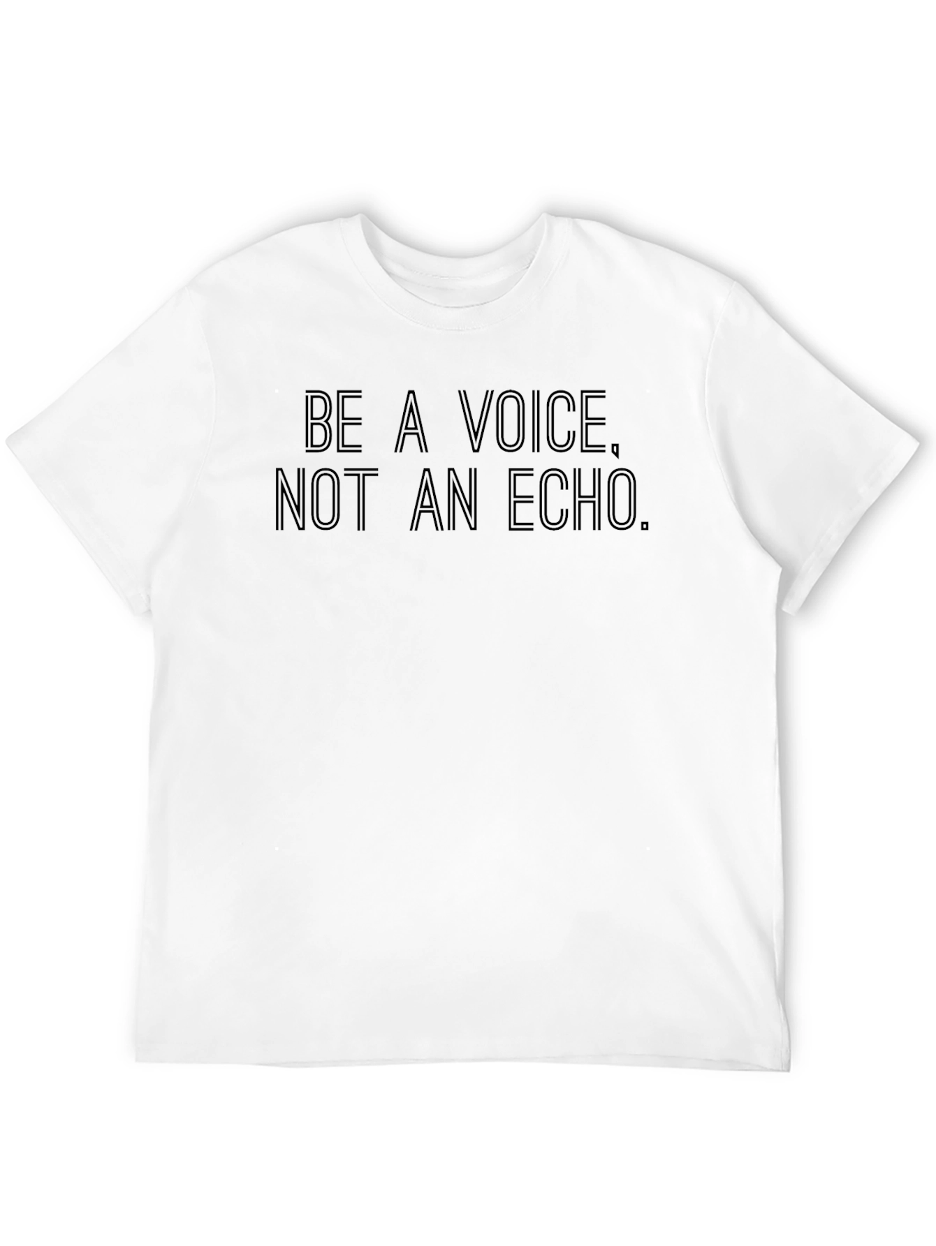 Black Be a Voice, Not an Echo - Men's Black T-Shirt view 12
