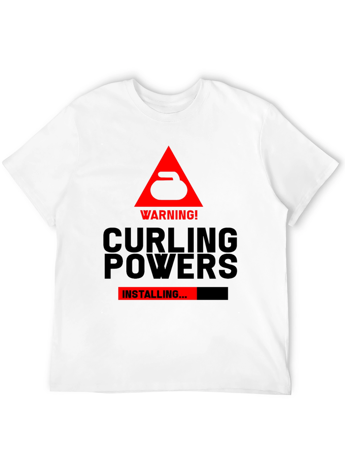 Black Curling Powers Installing Black T-Shirt view 12