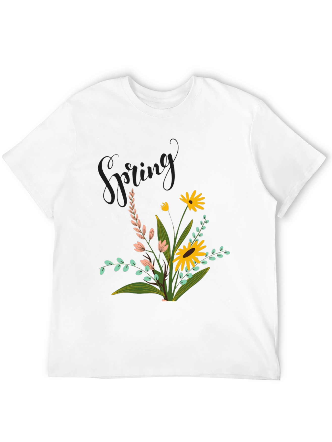 Black Spring Flower Graphic Tee view 12
