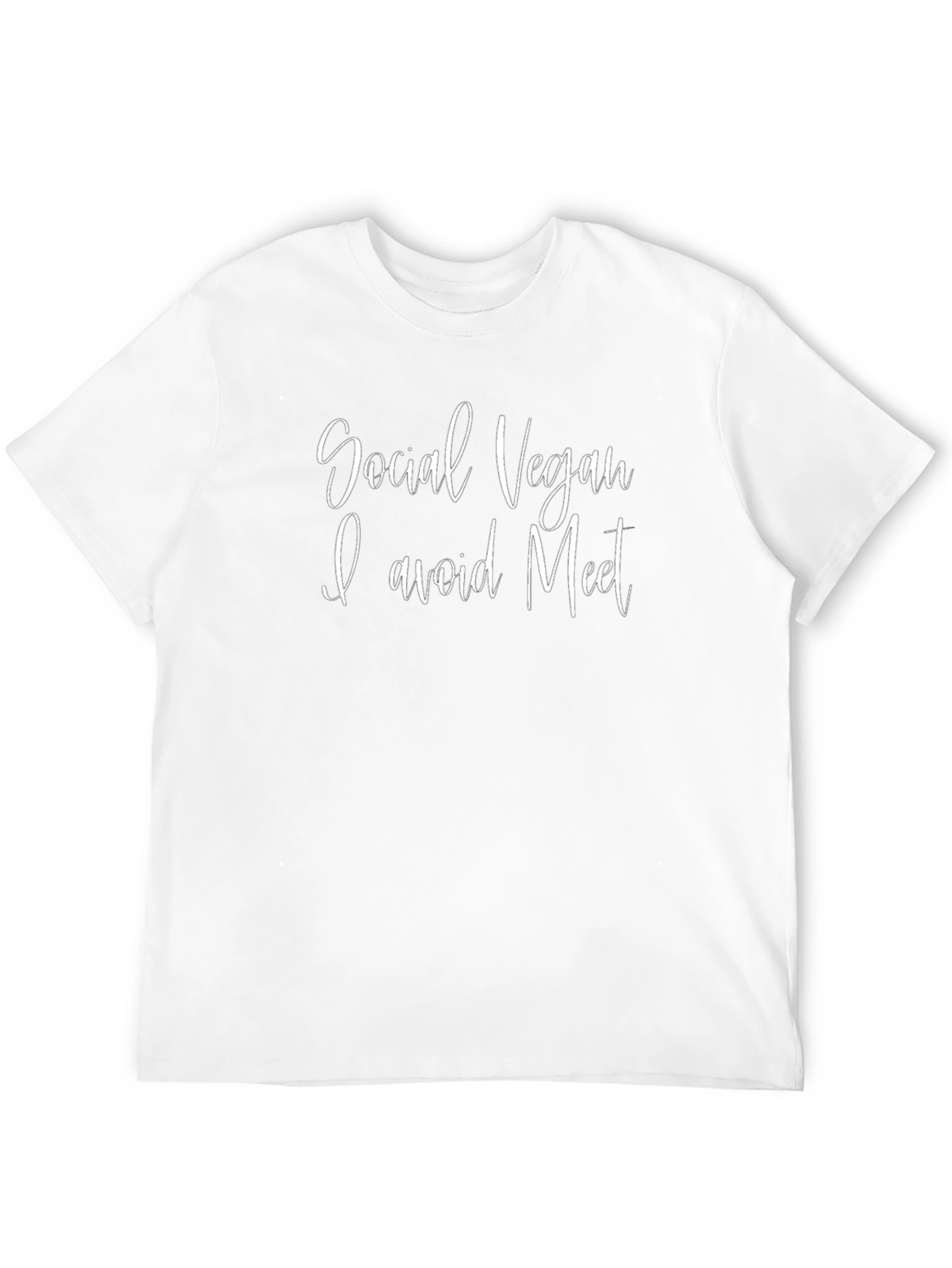 Black Social Vegan T-Shirt - "I Avoid Meat" view 12