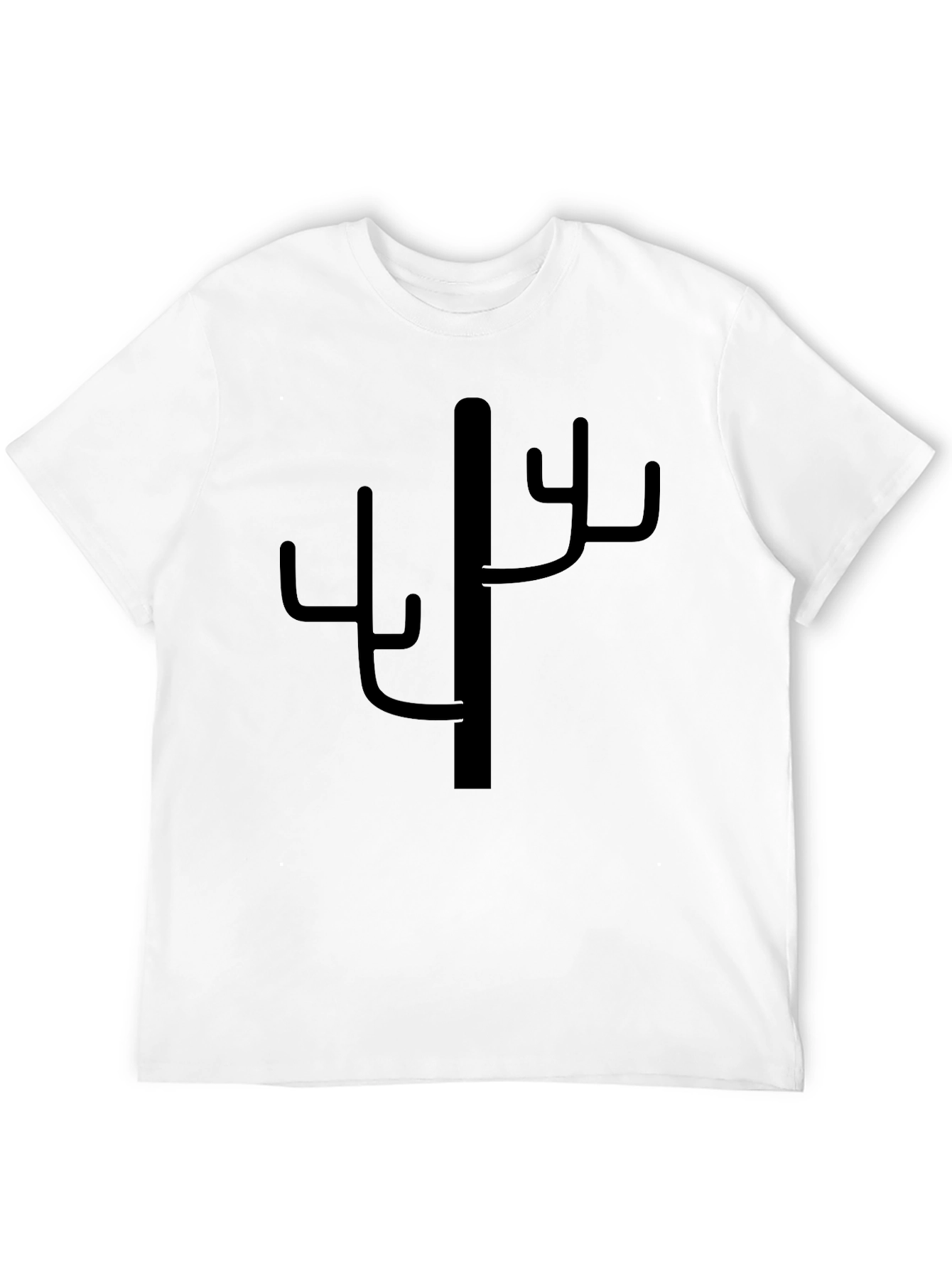 Black Men's Black Cactus Graphic Tee - Desert Style view 12