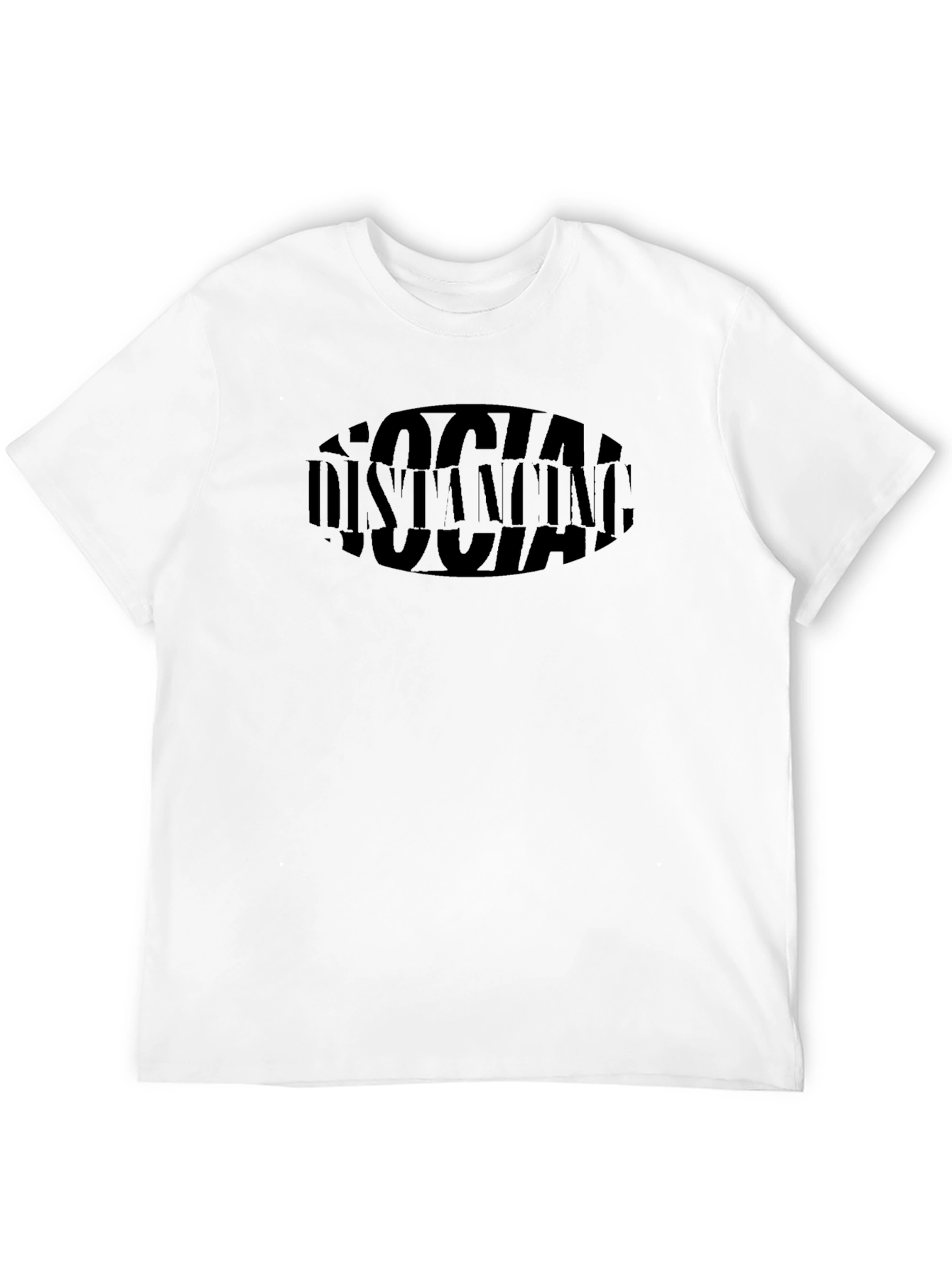 Black Social Distancing Graphic Tee - Black view 12