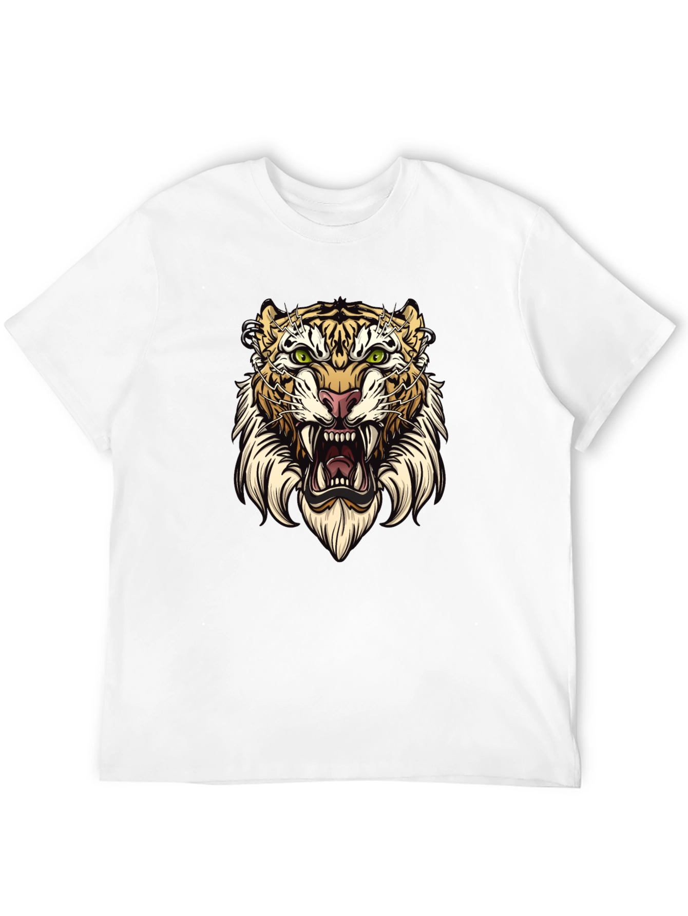 Black Tiger Graphic Tee - Black Cotton T-Shirt view 12