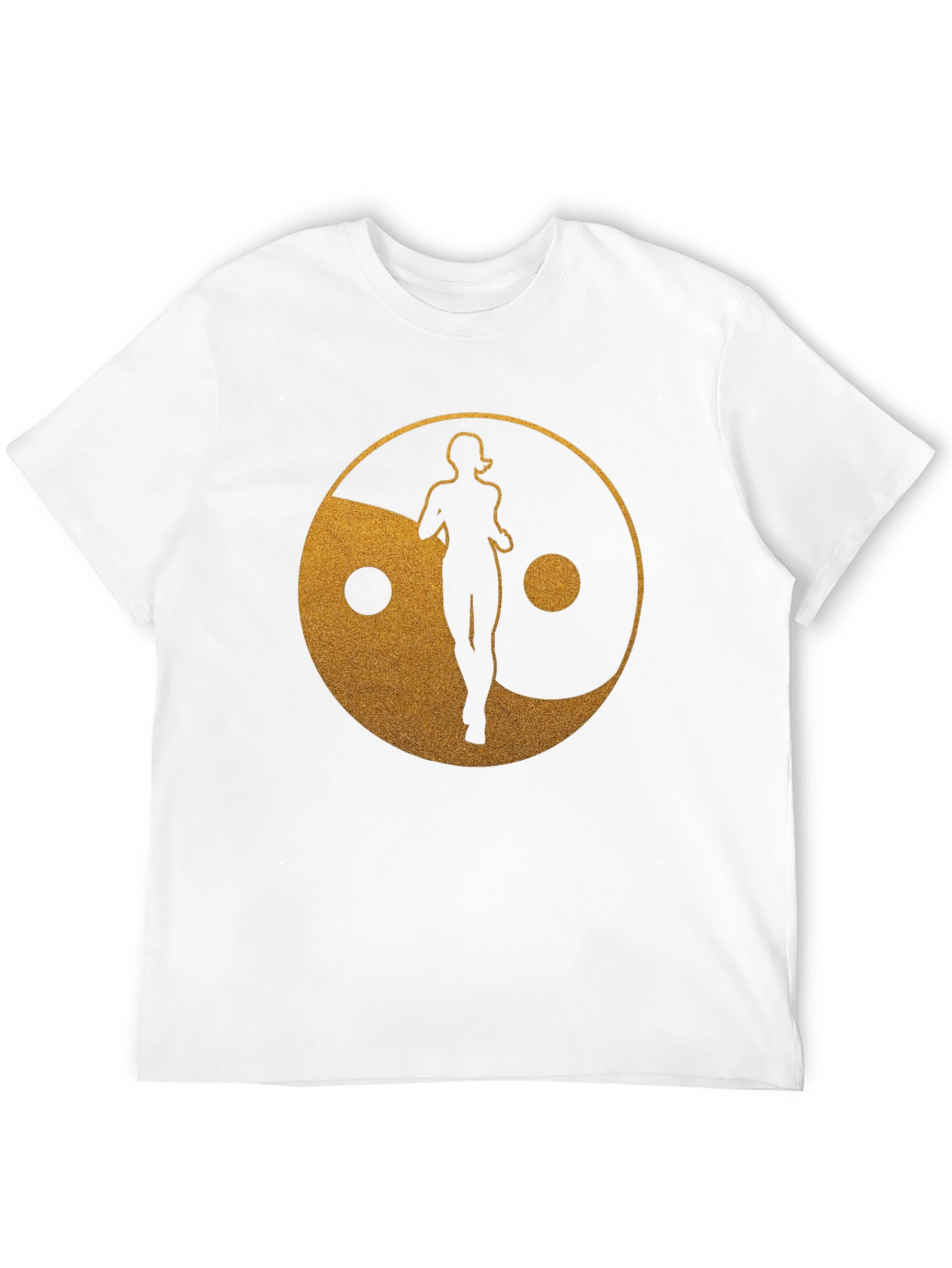 Black Yin Yang Runner Graphic Tee - Black view 12