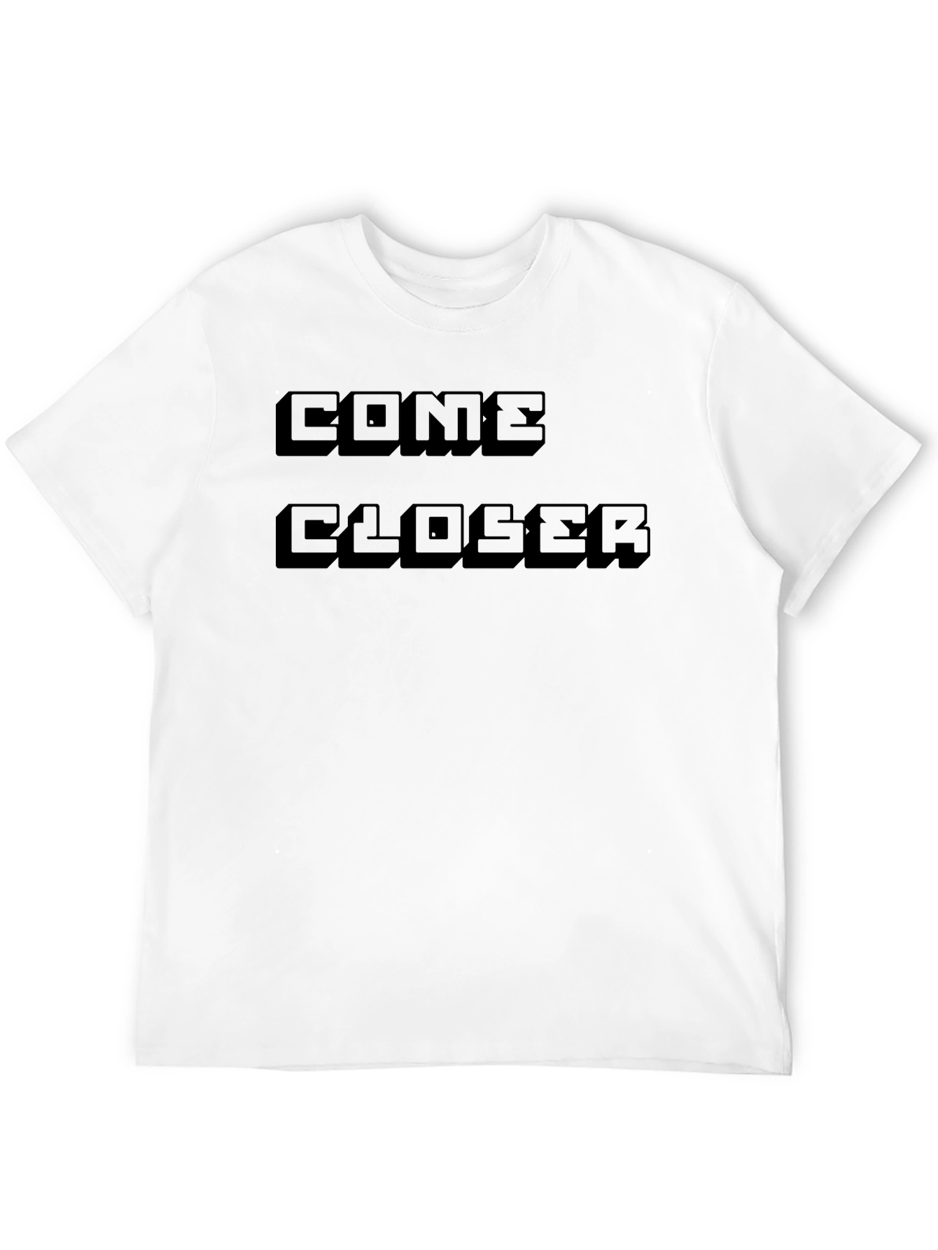 Black Come Closer Black T-Shirt view 12