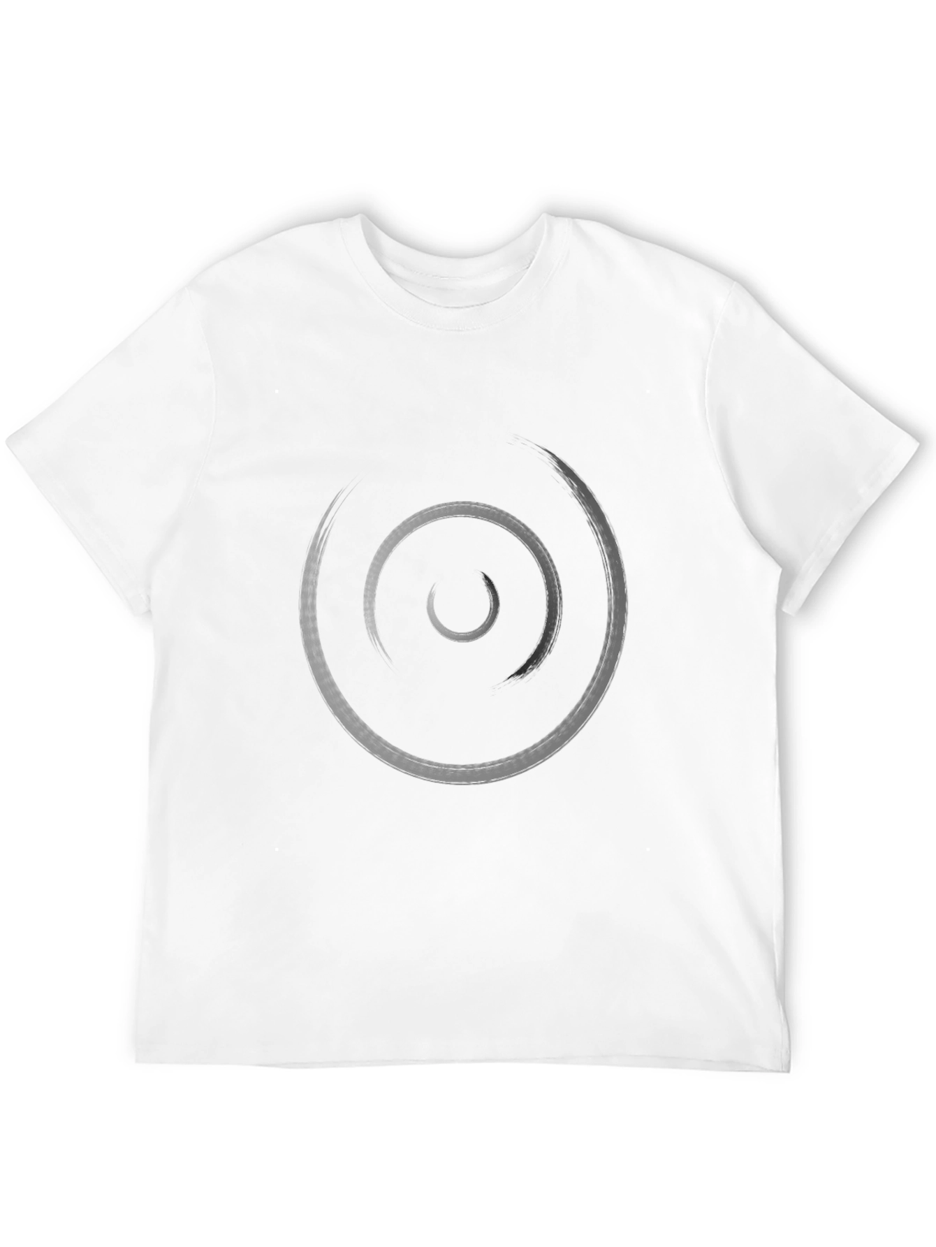 Black Men's Black Graphic Tee - Abstract Circle Design view 12