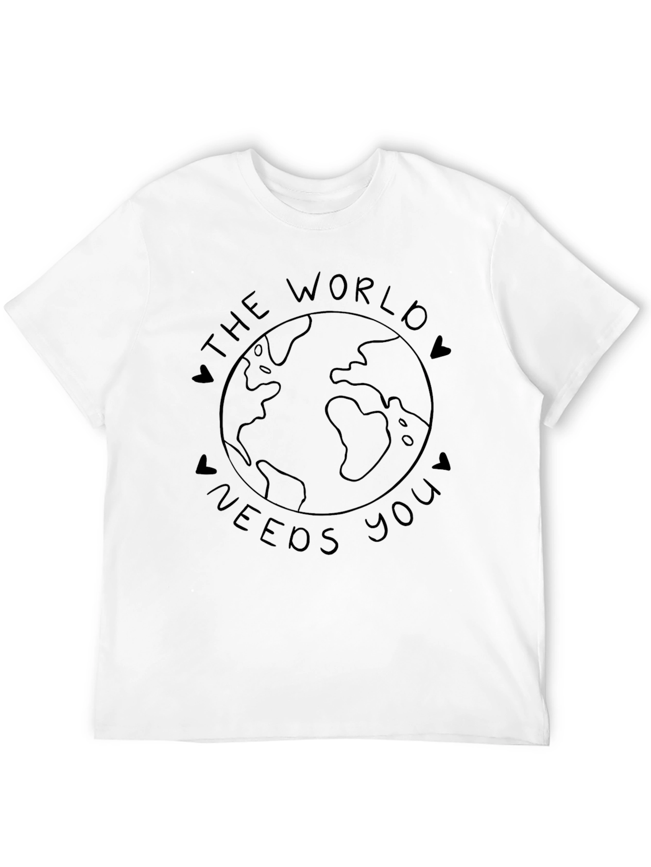 Black The World Needs You Graphic T-Shirt - Black view 12