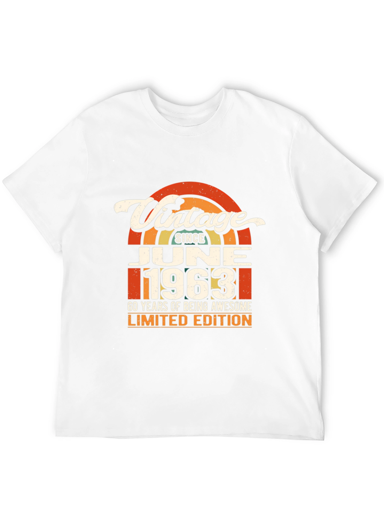 Black Vintage June 1963 Limited Edition 60th Birthday T-Shirt view 12