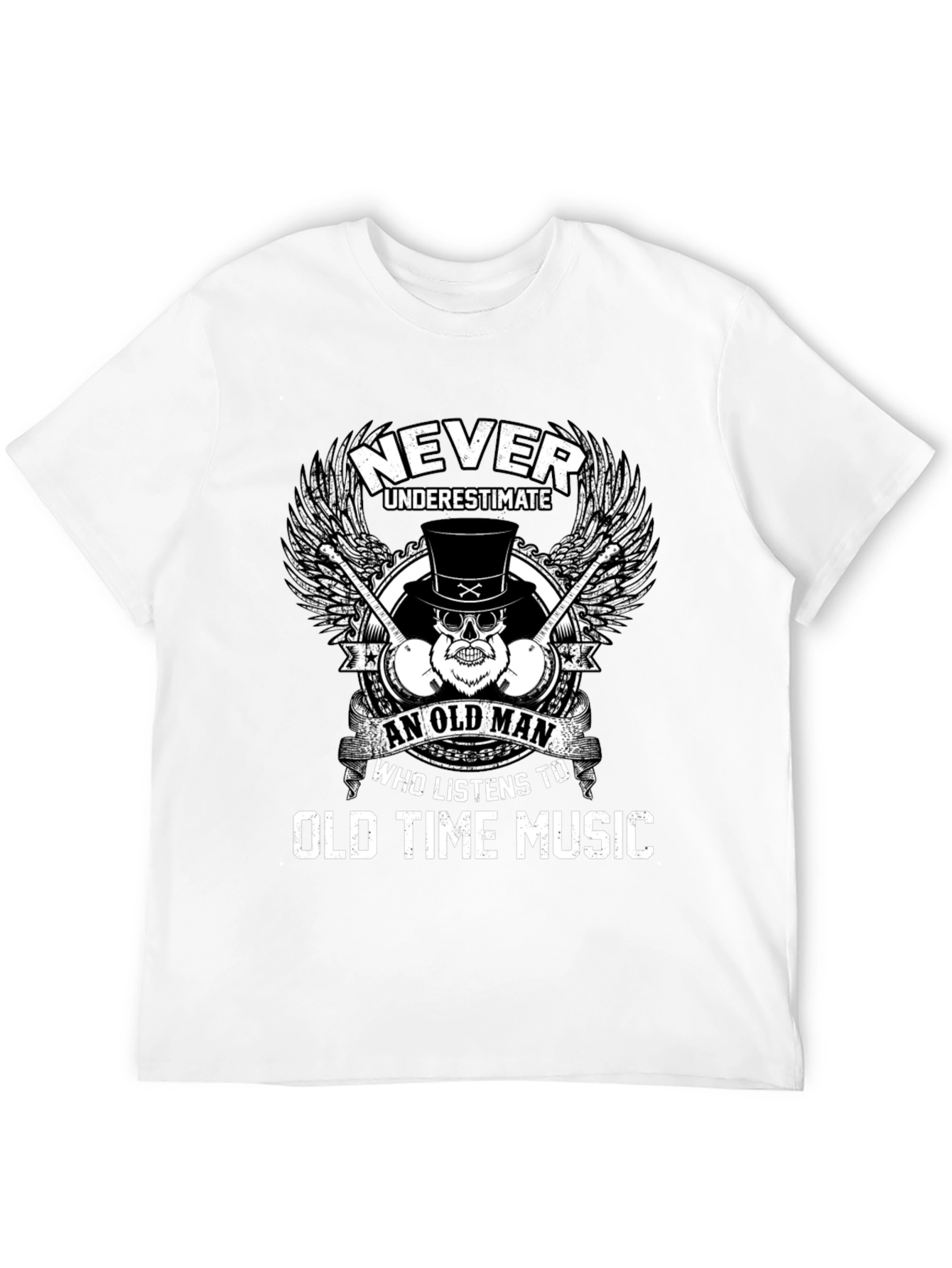 Black Never Underestimate Old Time Music Lover Tee view 12